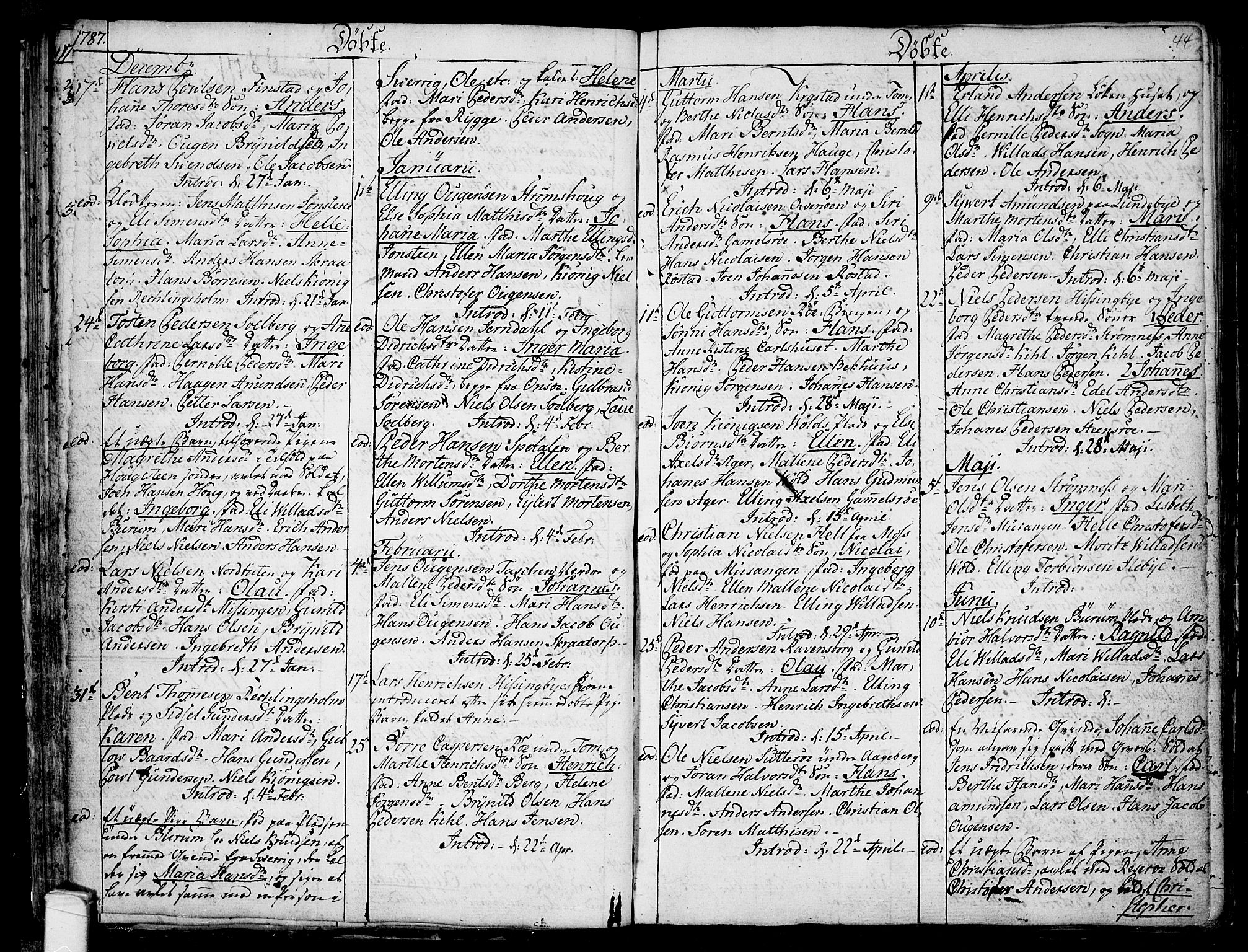 Råde prestekontor kirkebøker, AV/SAO-A-2009/F/Fa/L0002: Parish register (official) no. 2, 1762-1806, p. 44