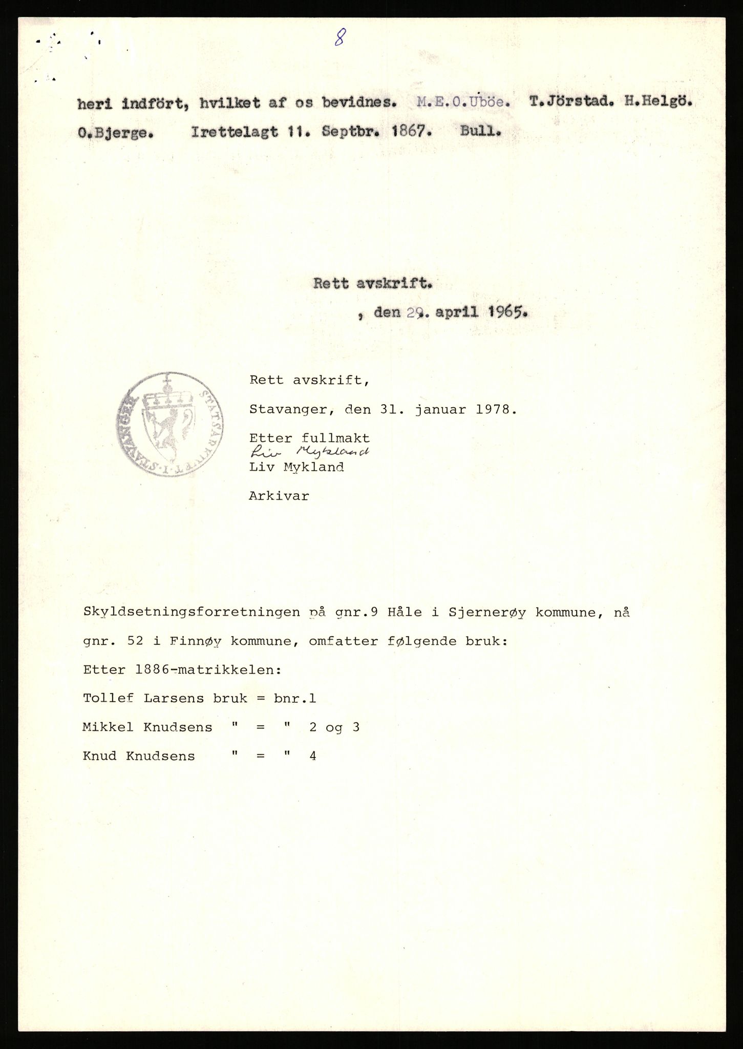 Statsarkivet i Stavanger, AV/SAST-A-101971/03/Y/Yj/L0043: Avskrifter sortert etter gårdsnavn: Håland - Håvågs laksefiskeri, 1750-1930, p. 447