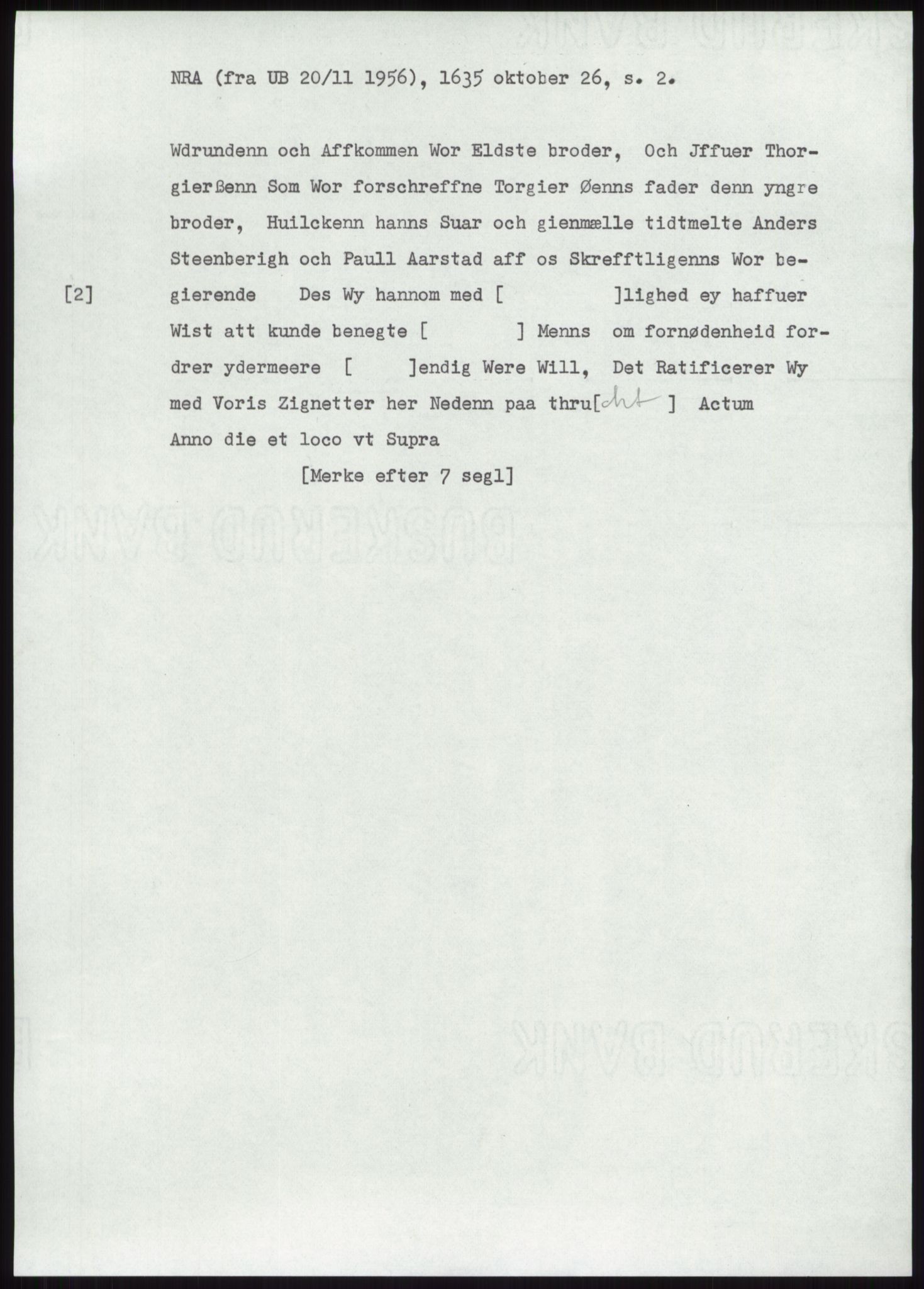 Samlinger til kildeutgivelse, Diplomavskriftsamlingen, RA/EA-4053/H/Ha, p. 1772