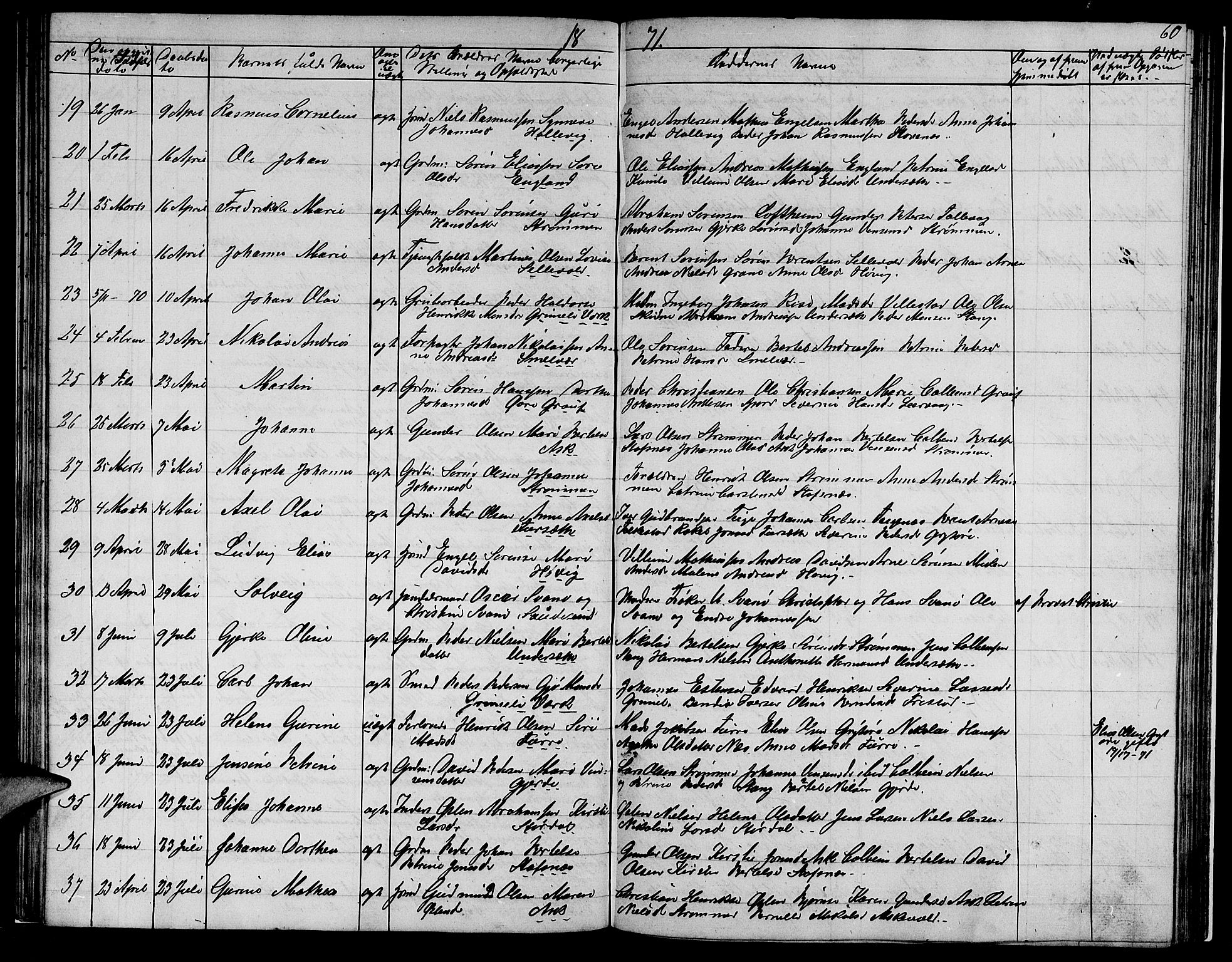 Askvoll sokneprestembete, SAB/A-79501/H/Hab/Haba/L0001: Parish register (copy) no. A 1, 1853-1872, p. 60