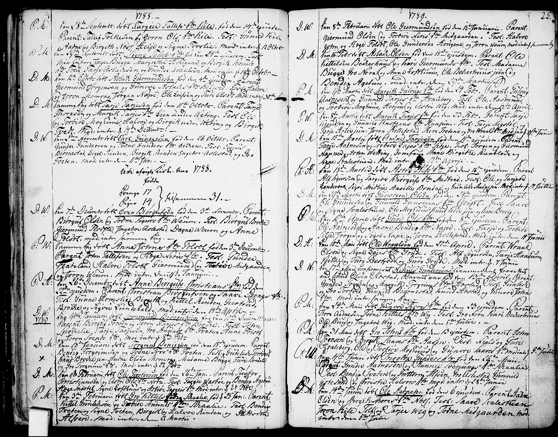 Fyresdal kirkebøker, SAKO/A-263/F/Fa/L0002: Parish register (official) no. I 2, 1769-1814, p. 25