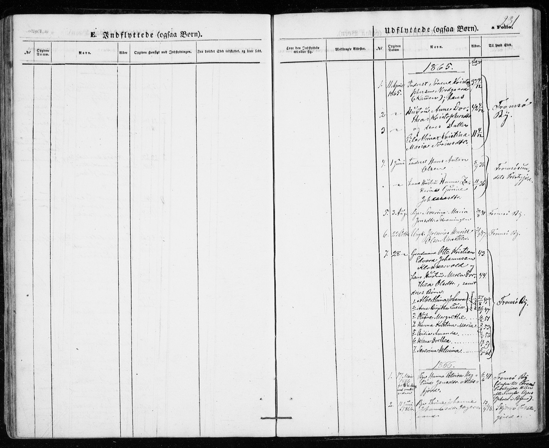 Karlsøy sokneprestembete, SATØ/S-1299/H/Ha/Haa/L0004kirke: Parish register (official) no. 4, 1861-1871, p. 231