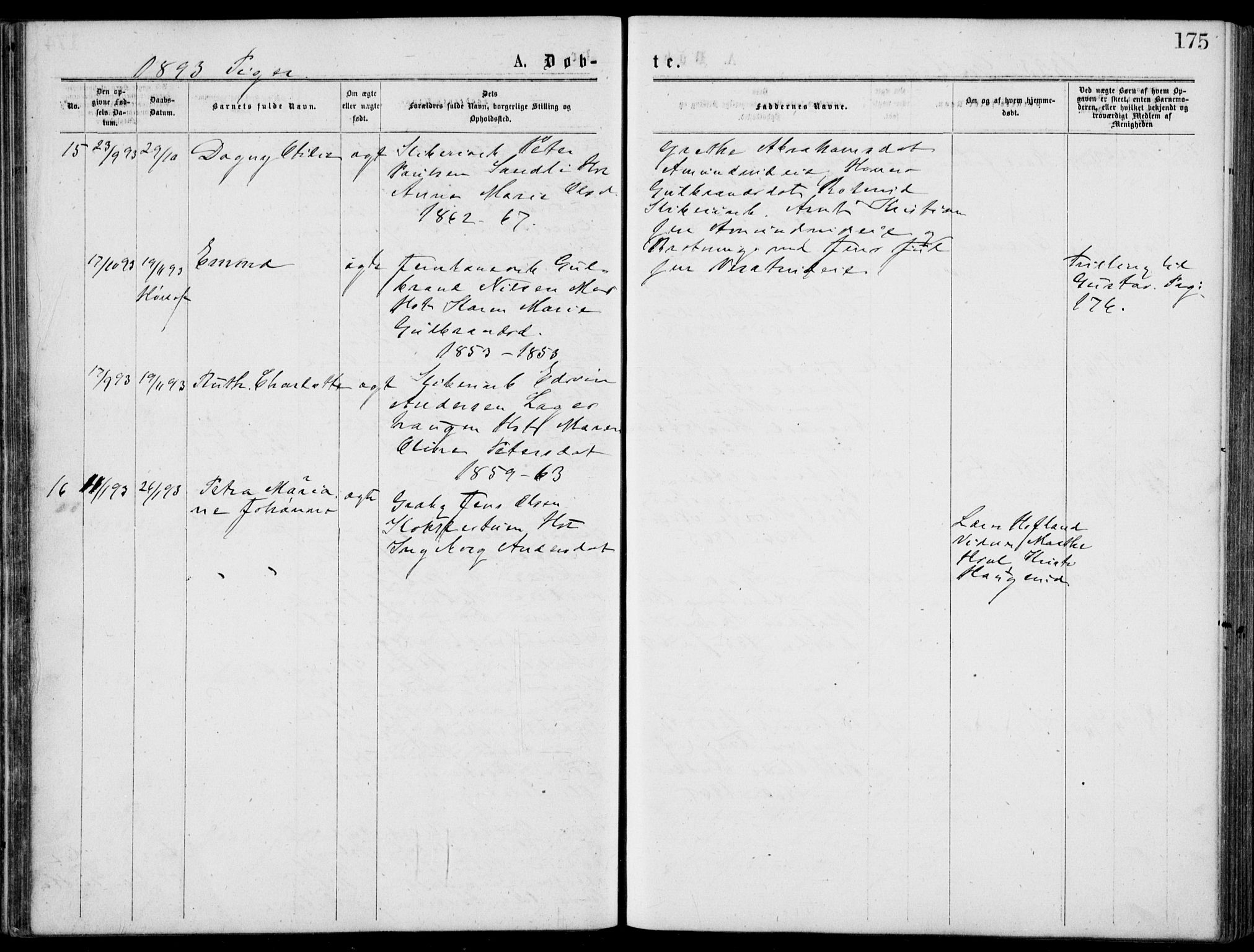 Norderhov kirkebøker, AV/SAKO-A-237/G/Gb/L0001: Parish register (copy) no. II 1, 1876-1899, p. 175