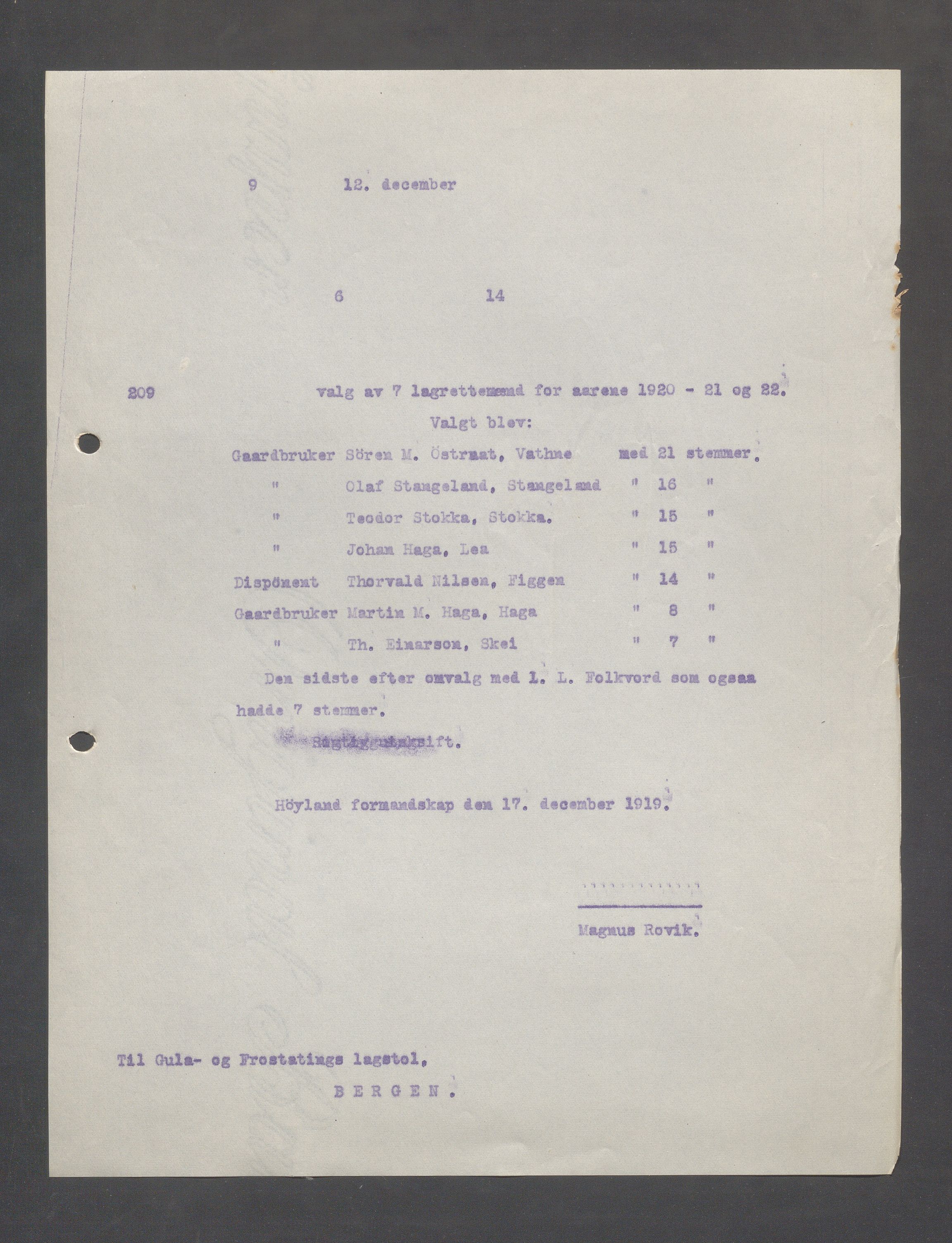 Høyland kommune - Formannskapet, IKAR/K-100046/B/L0005: Kopibok, 1918-1921, p. 247