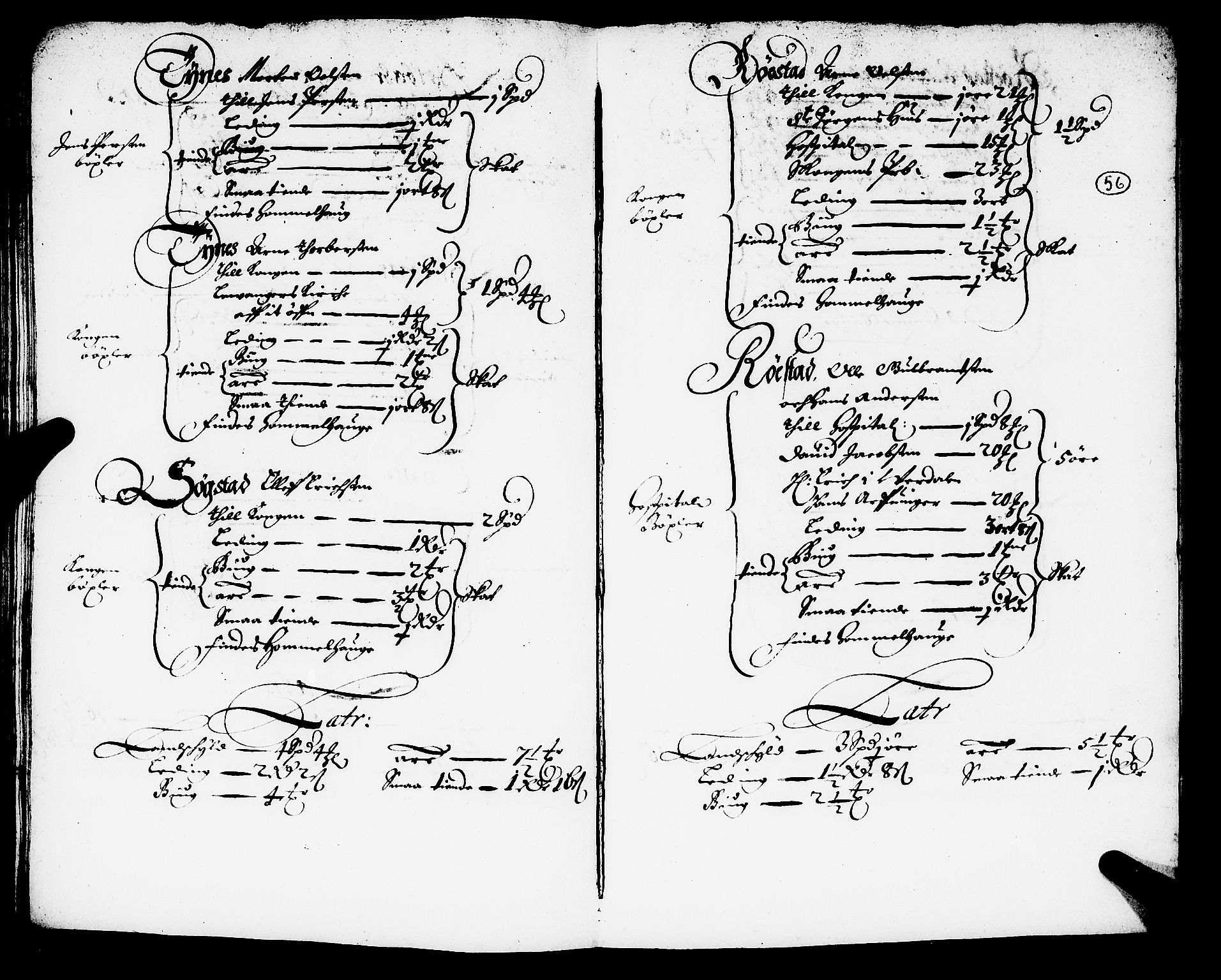 Rentekammeret inntil 1814, Realistisk ordnet avdeling, AV/RA-EA-4070/N/Nb/Nba/L0054: Stjørdal len, 1669, p. 55b-56a