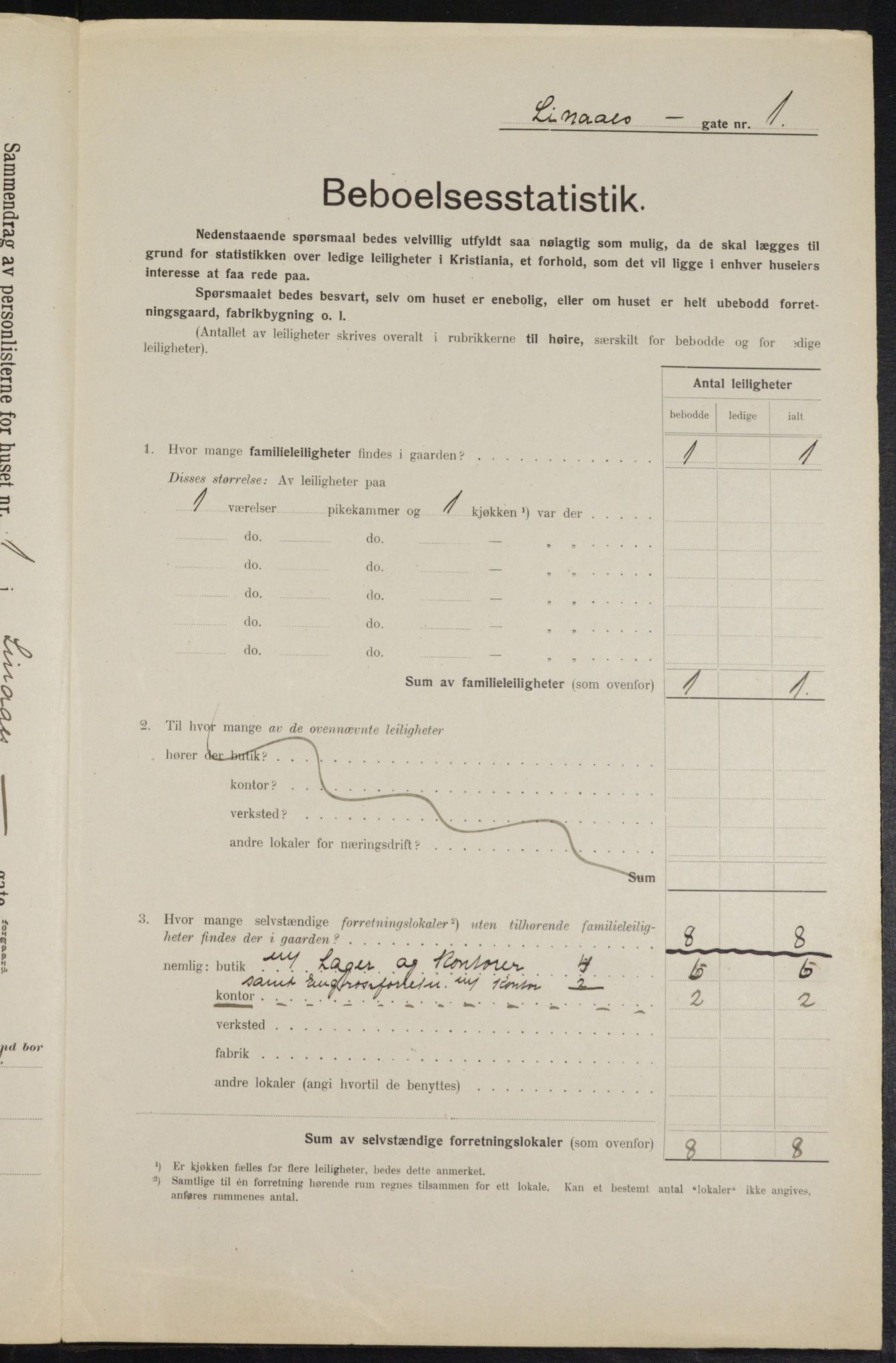 OBA, Municipal Census 1914 for Kristiania, 1914, p. 57699