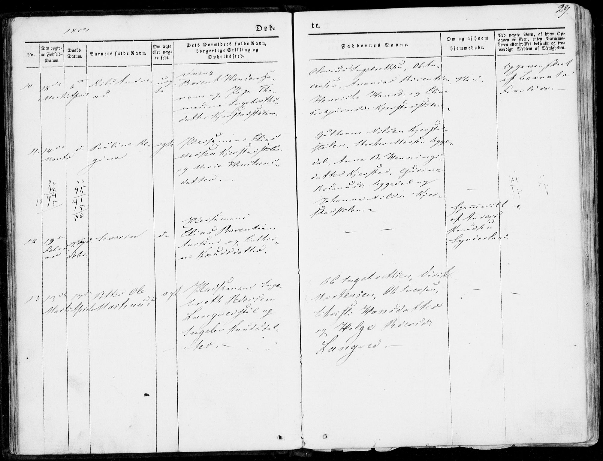 Ministerialprotokoller, klokkerbøker og fødselsregistre - Møre og Romsdal, SAT/A-1454/536/L0497: Parish register (official) no. 536A06, 1845-1865, p. 29