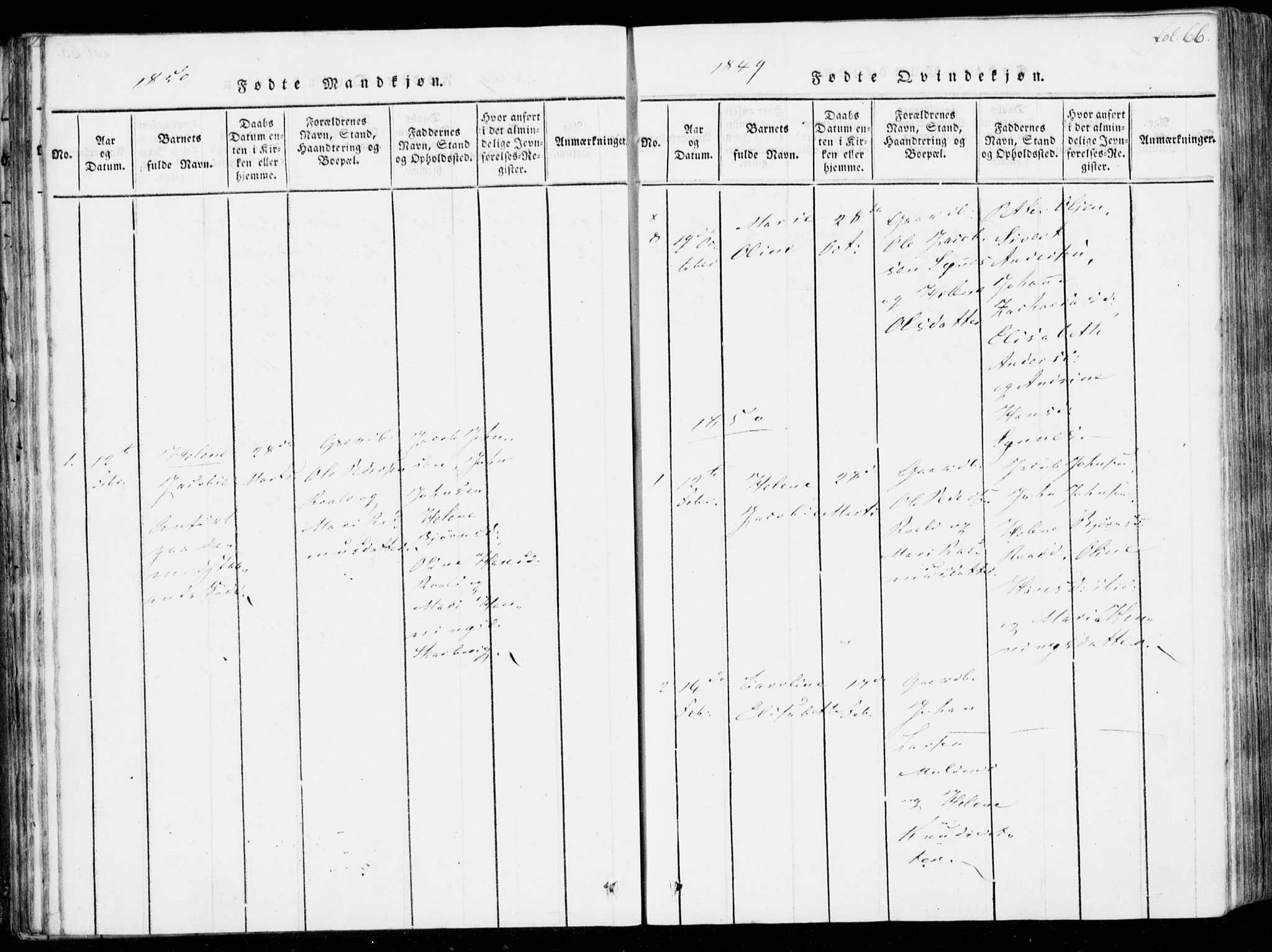 Ministerialprotokoller, klokkerbøker og fødselsregistre - Møre og Romsdal, AV/SAT-A-1454/537/L0517: Parish register (official) no. 537A01, 1818-1862, p. 66