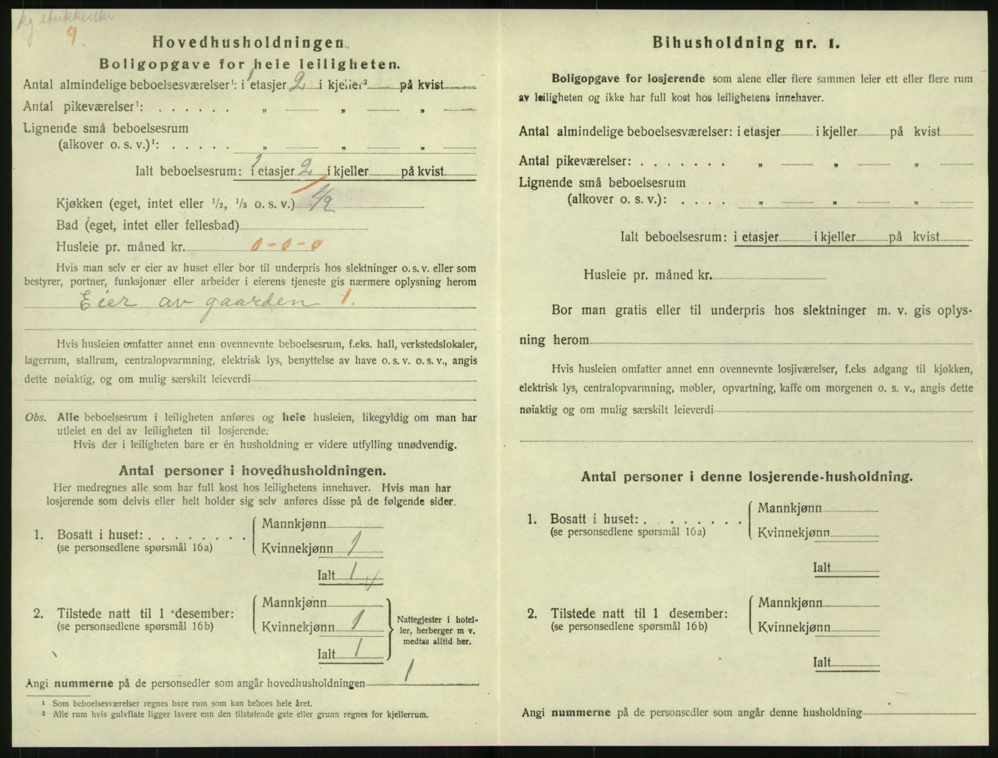 SAT, 1920 census for Levanger town, 1920, p. 1269