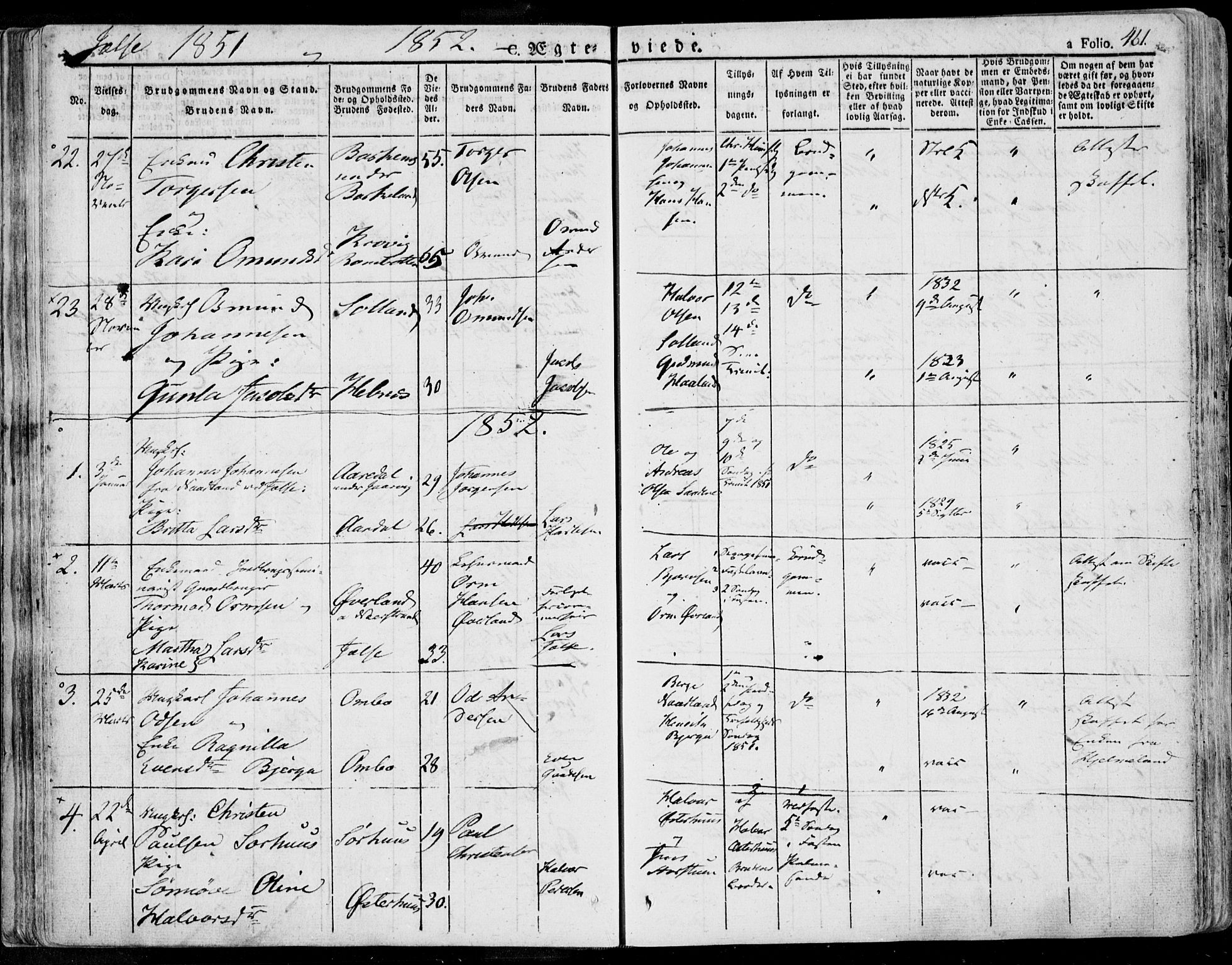 Jelsa sokneprestkontor, SAST/A-101842/01/IV: Parish register (official) no. A 6.2, 1828-1853, p. 461