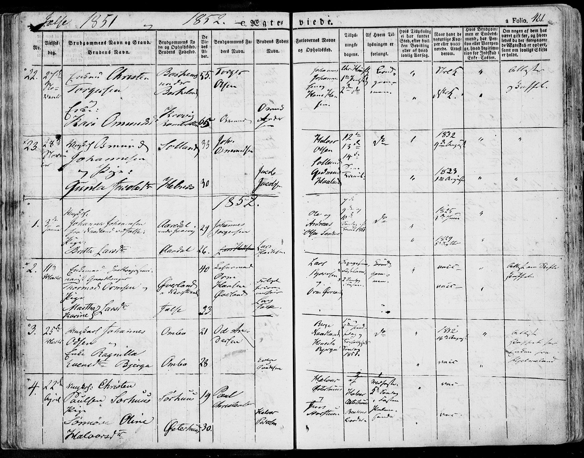 Jelsa sokneprestkontor, AV/SAST-A-101842/01/IV: Parish register (official) no. A 6.2, 1828-1853, p. 461