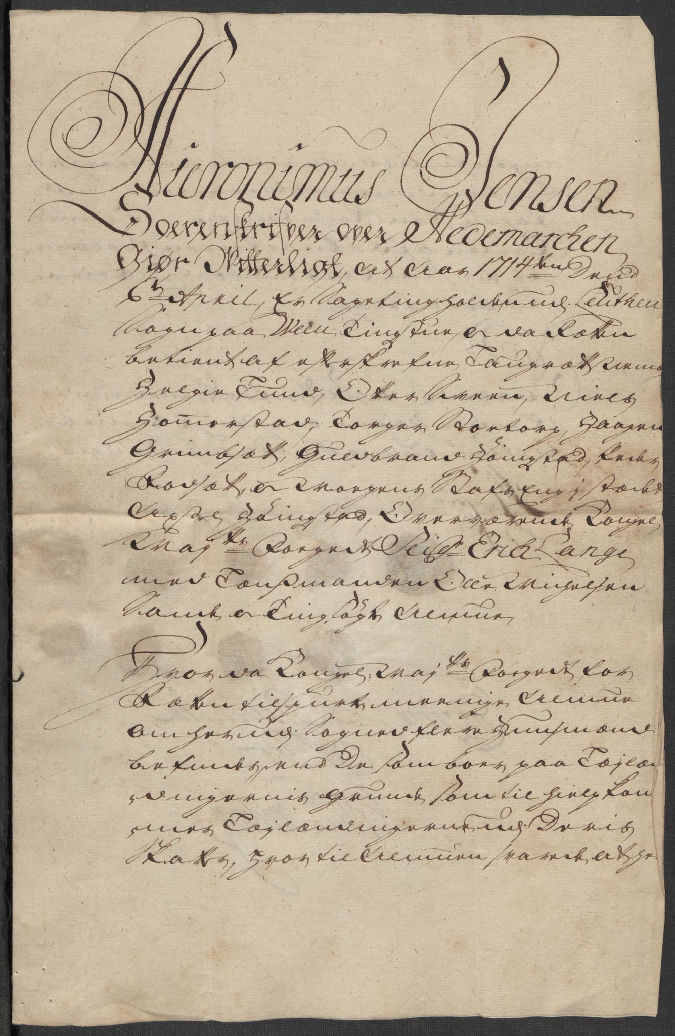 Rentekammeret inntil 1814, Reviderte regnskaper, Fogderegnskap, RA/EA-4092/R16/L1051: Fogderegnskap Hedmark, 1714, p. 164