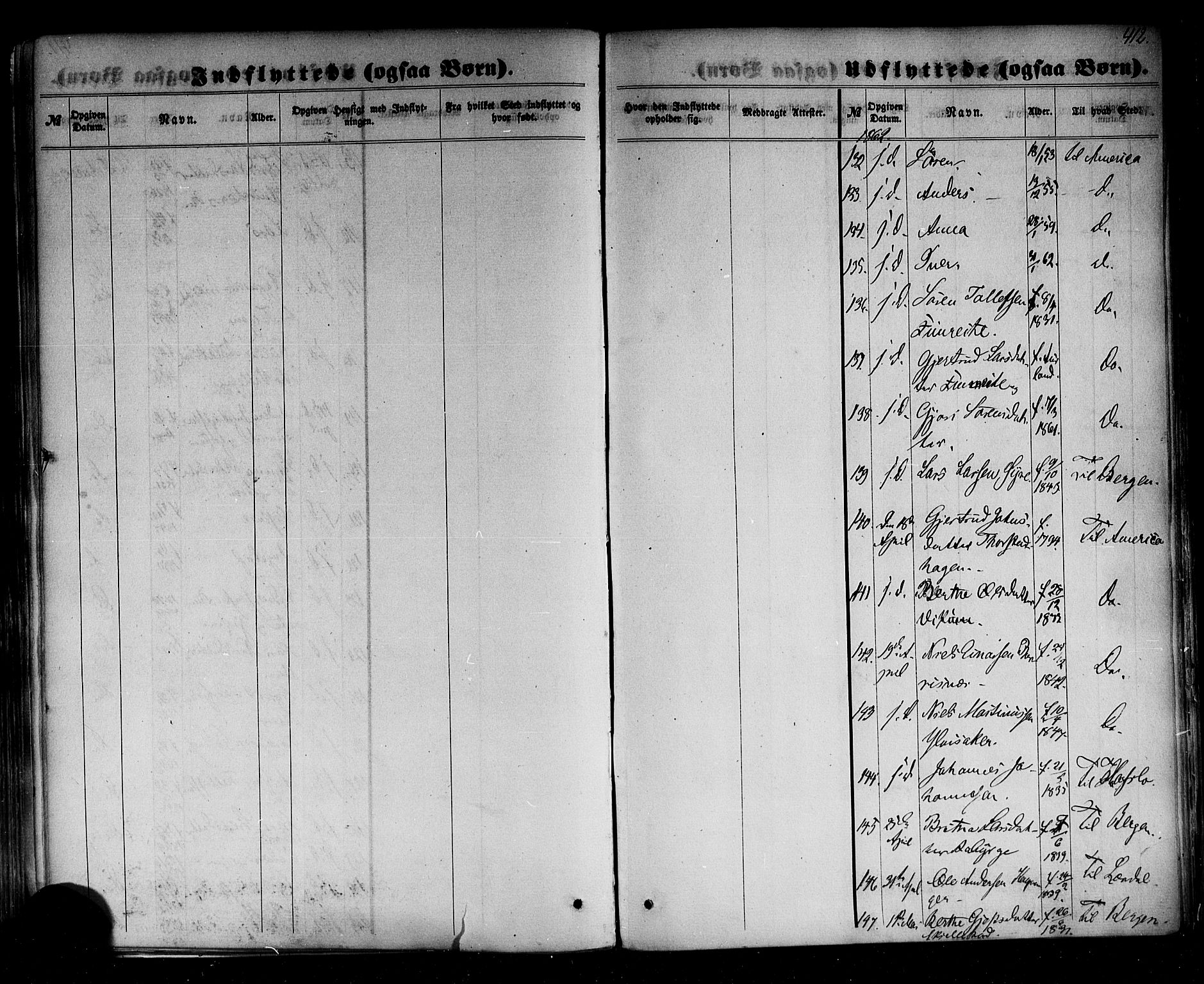 Sogndal sokneprestembete, AV/SAB-A-81301/H/Haa/Haaa/L0013: Parish register (official) no. A 13, 1859-1877, p. 412