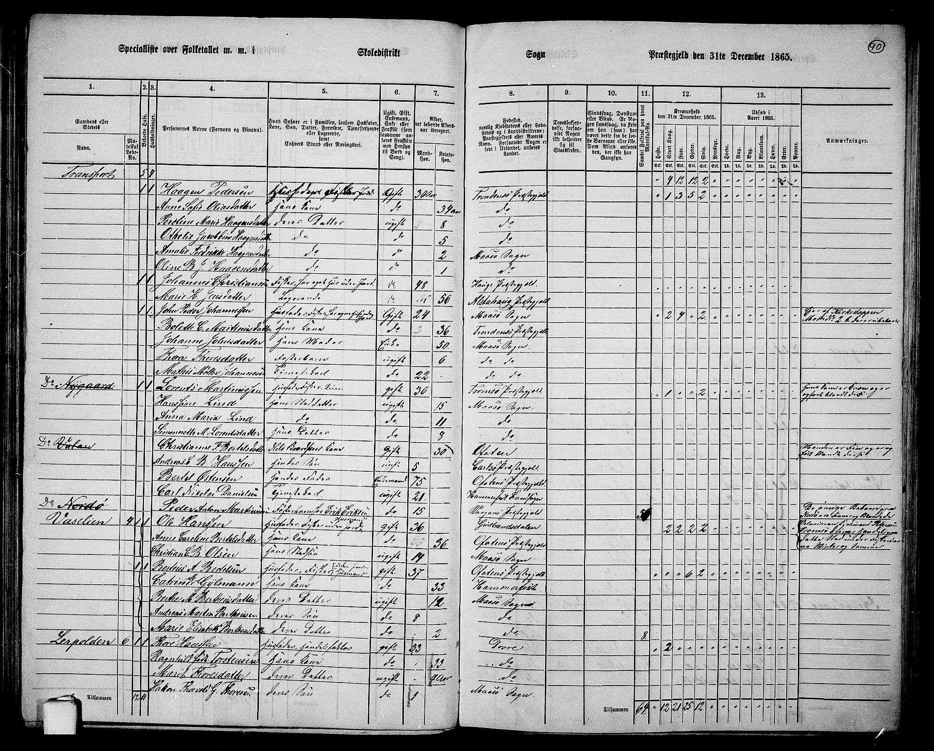 RA, 1865 census for Måsøy, 1865, p. 7