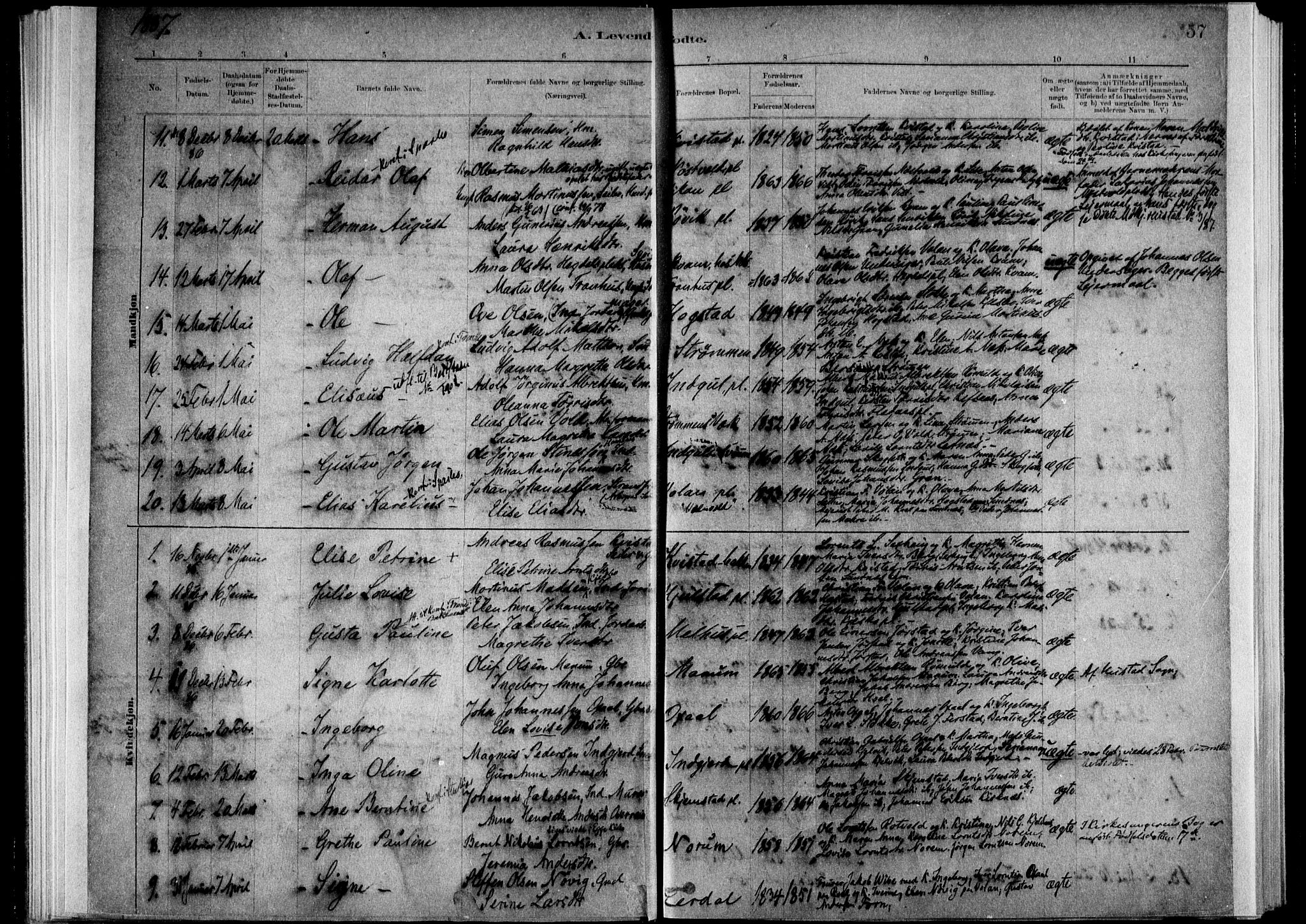 Ministerialprotokoller, klokkerbøker og fødselsregistre - Nord-Trøndelag, SAT/A-1458/730/L0285: Parish register (official) no. 730A10, 1879-1914, p. 57