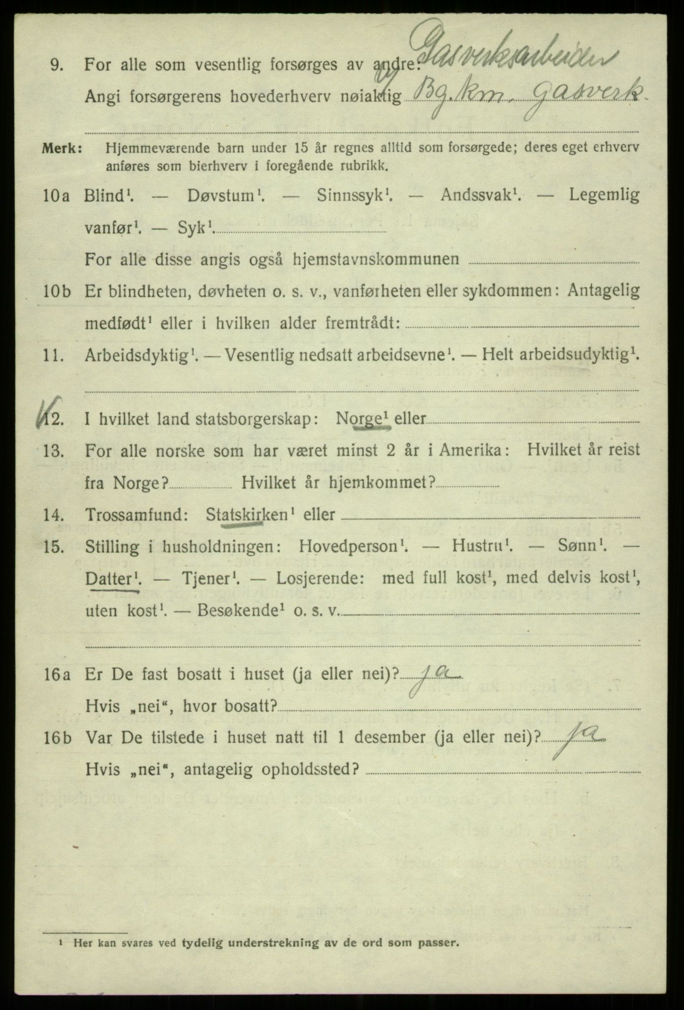 SAB, 1920 census for Bergen, 1920, p. 95835