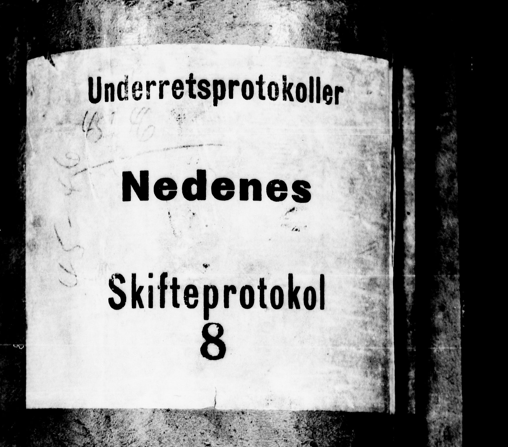 Nedenes sorenskriveri før 1824, SAK/1221-0007/H/Hc/L0008: Skifteprotokoll med register nr 8a, 1718-1725