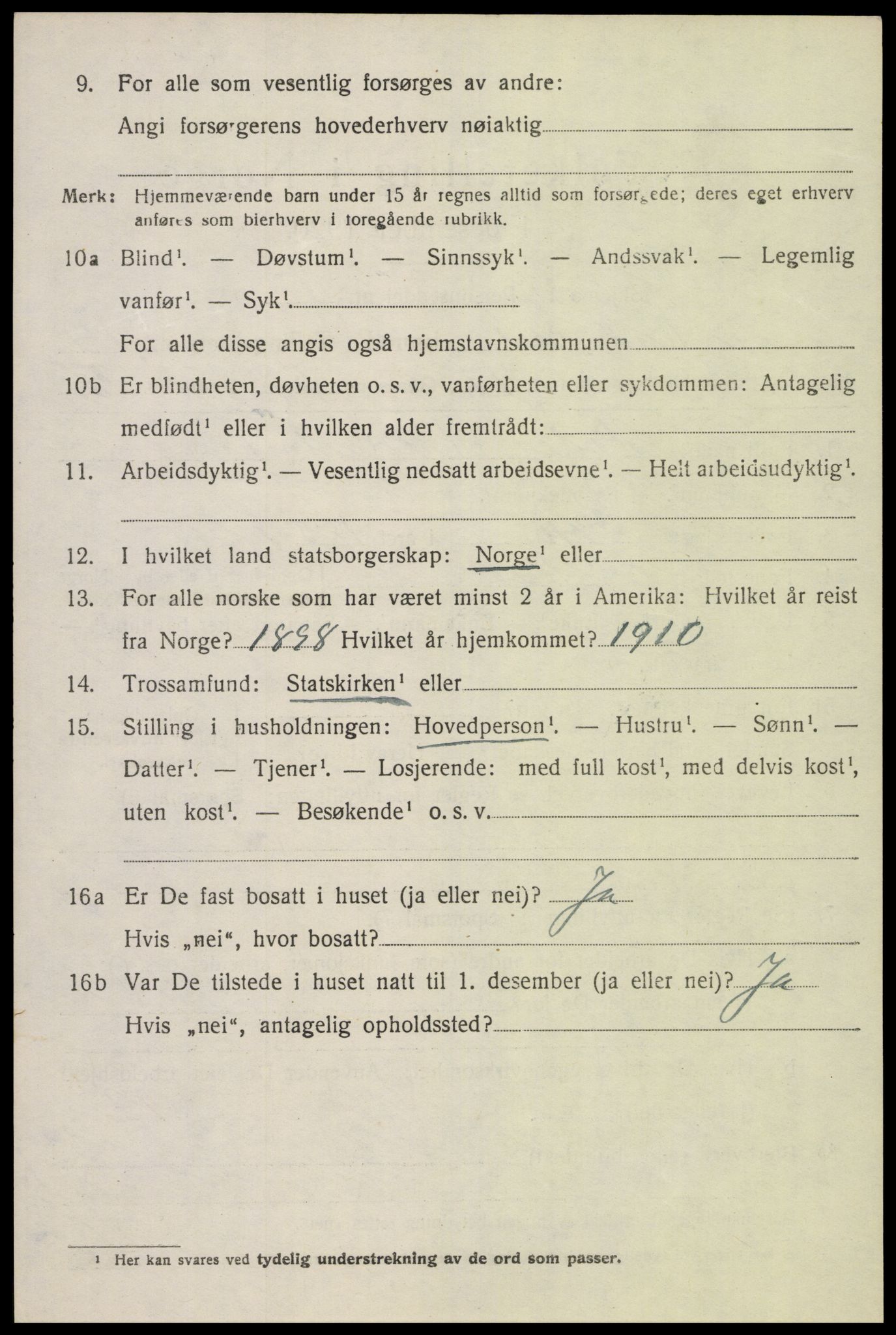 SAK, 1920 census for Sør-Audnedal, 1920, p. 5568