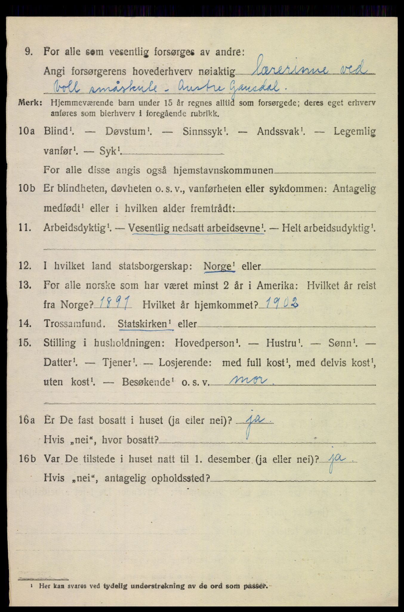 SAH, 1920 census for Østre Gausdal, 1920, p. 3847