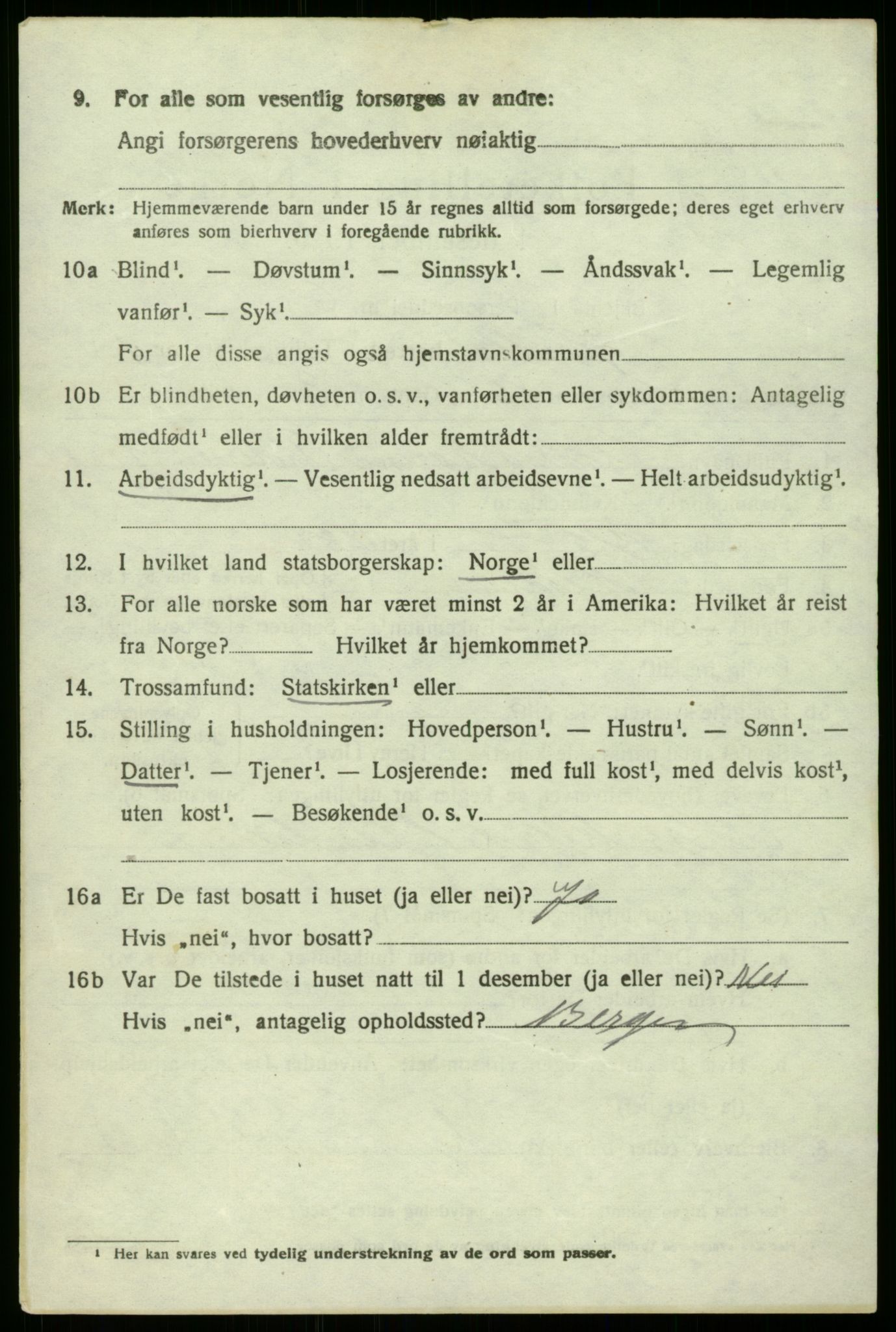 SAB, 1920 census for Herdla, 1920, p. 2382