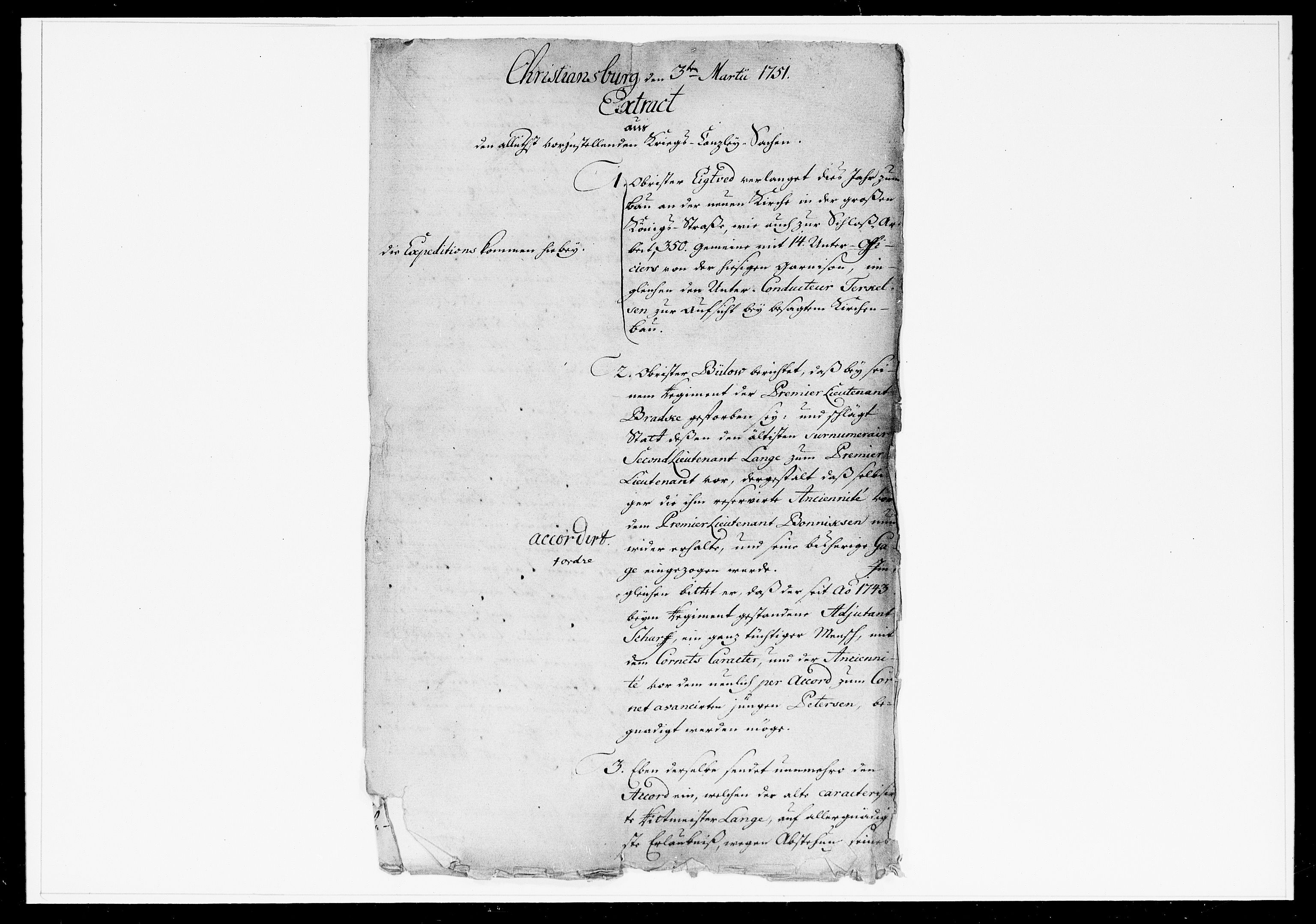 Krigskollegiet, Krigskancelliet, DRA/A-0006/-/1226-1232: Refererede sager, 1751, p. 50