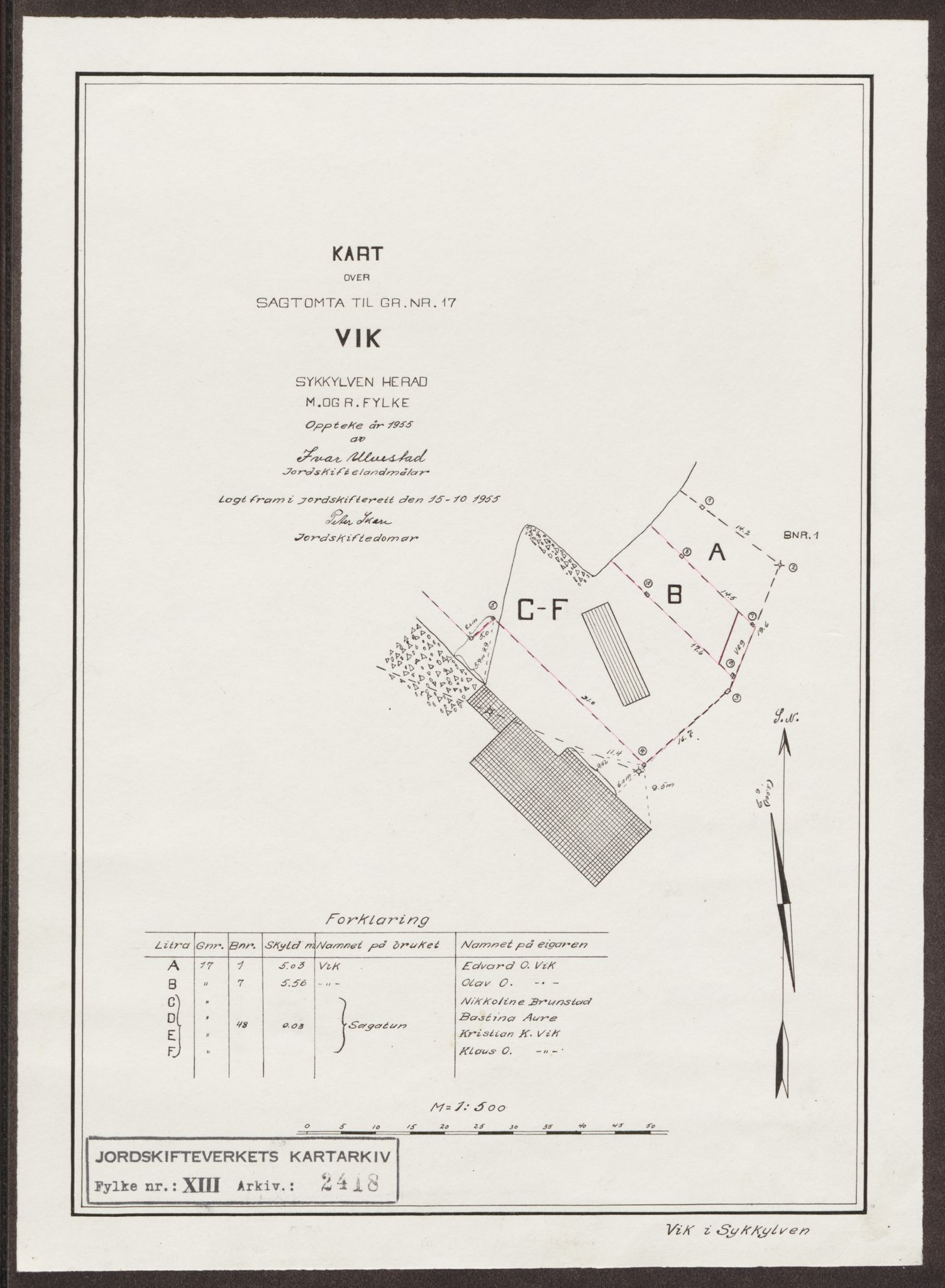 Jordskifteverkets kartarkiv, RA/S-3929/T, 1859-1988, p. 3014