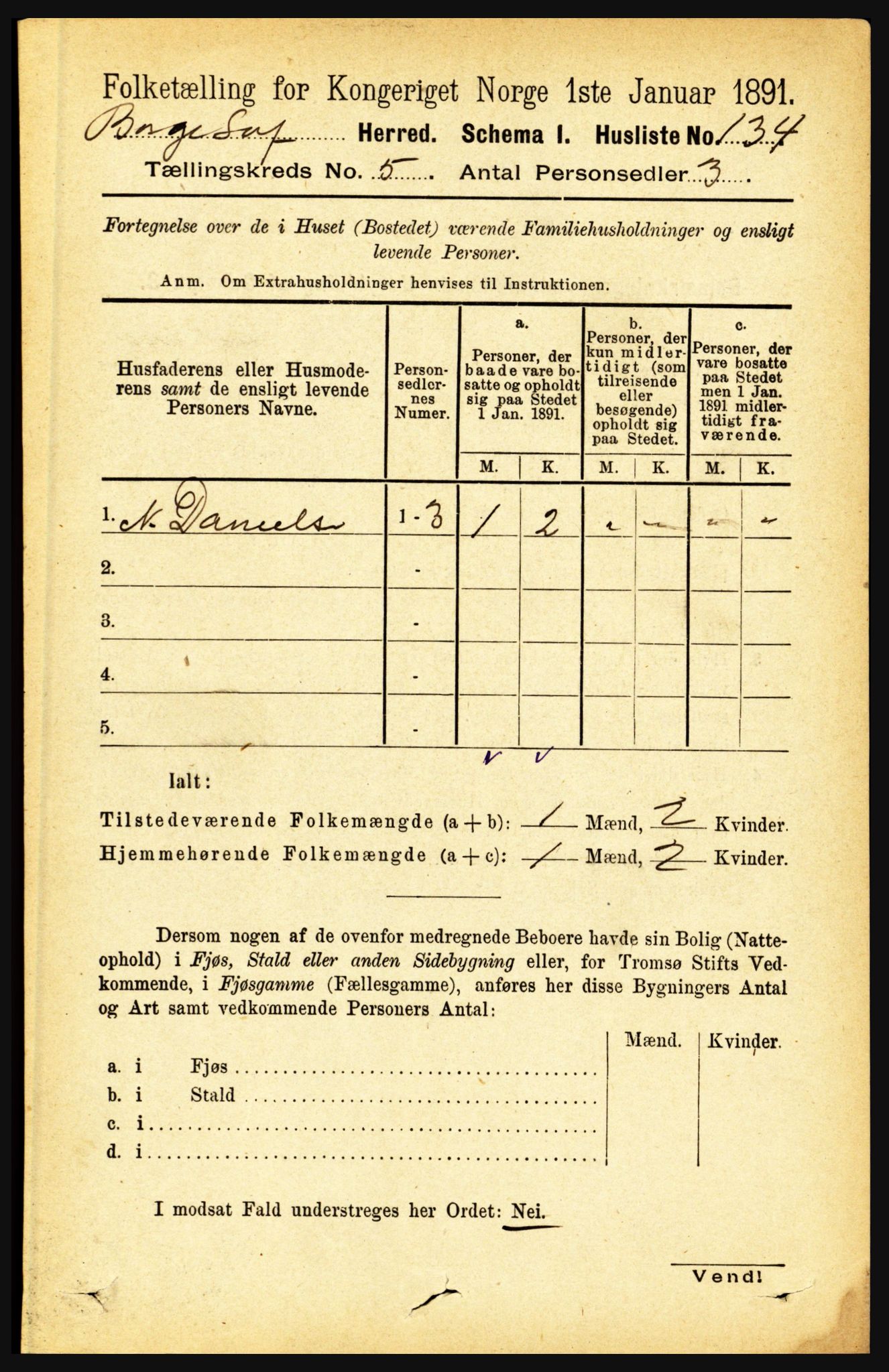 RA, 1891 census for 1862 Borge, 1891, p. 3078