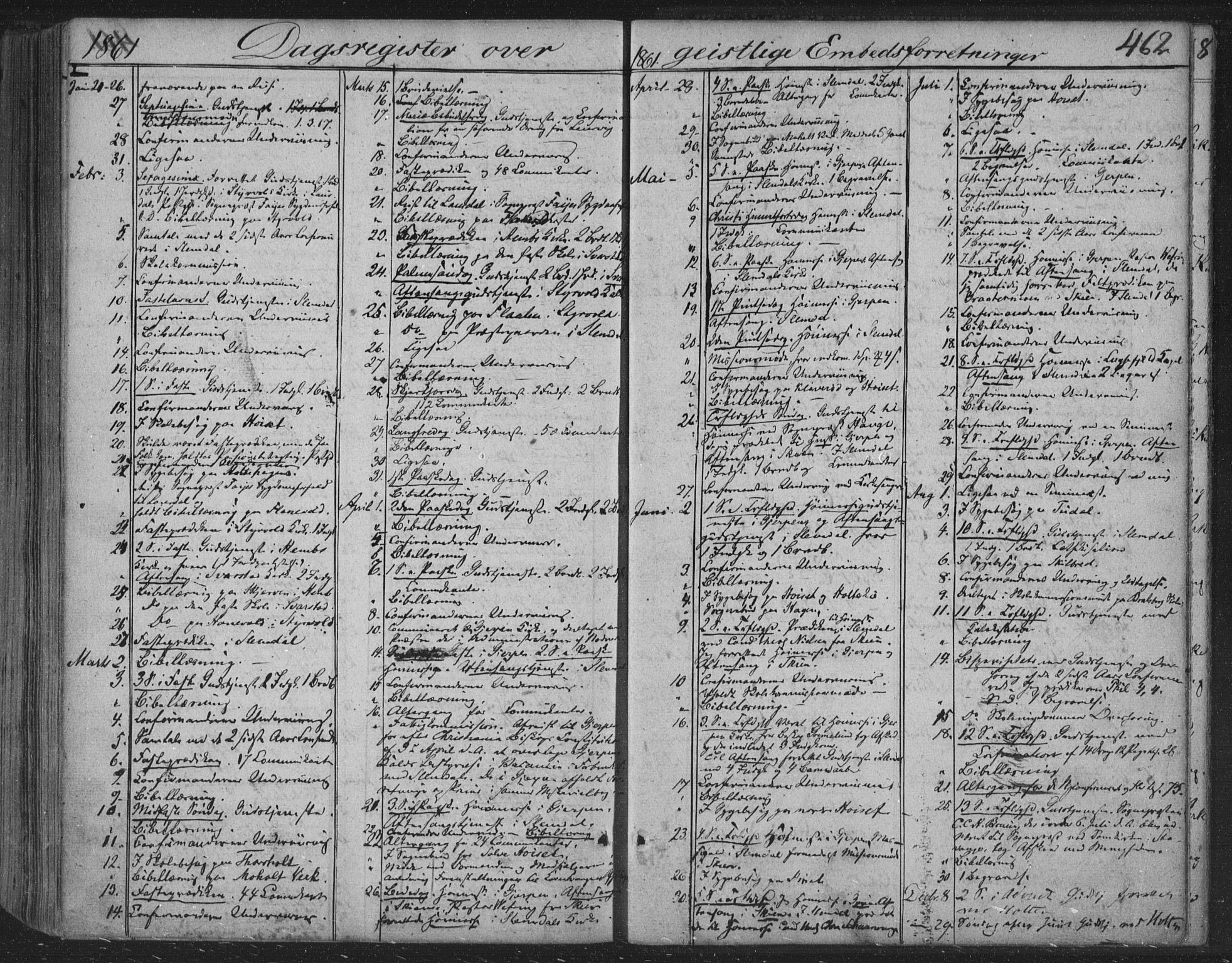 Siljan kirkebøker, SAKO/A-300/F/Fa/L0001: Parish register (official) no. 1, 1831-1870, p. 462