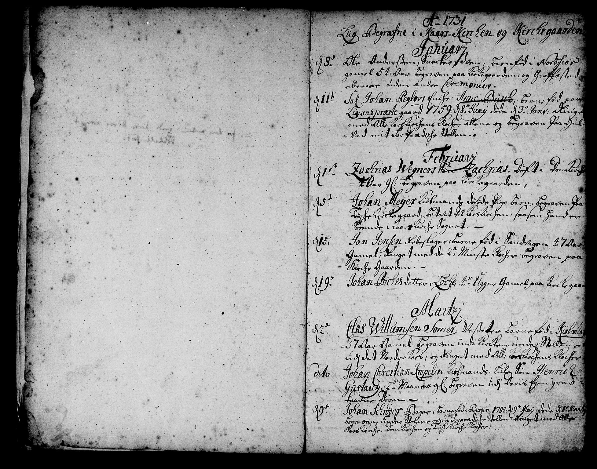 Korskirken sokneprestembete, SAB/A-76101/H/Haa/L0011: Parish register (official) no. A 11, 1731-1785, p. 199