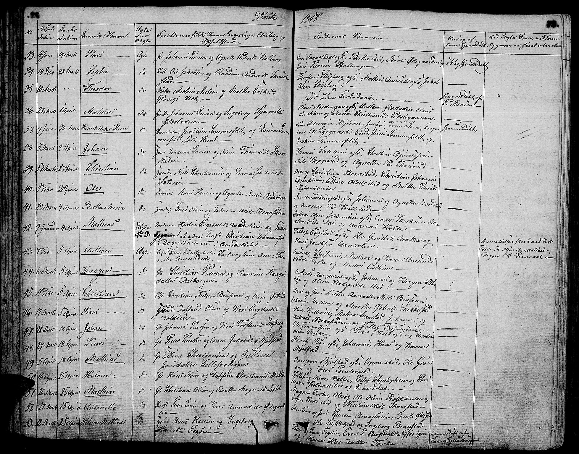 Vardal prestekontor, AV/SAH-PREST-100/H/Ha/Hab/L0004: Parish register (copy) no. 4, 1831-1853, p. 72