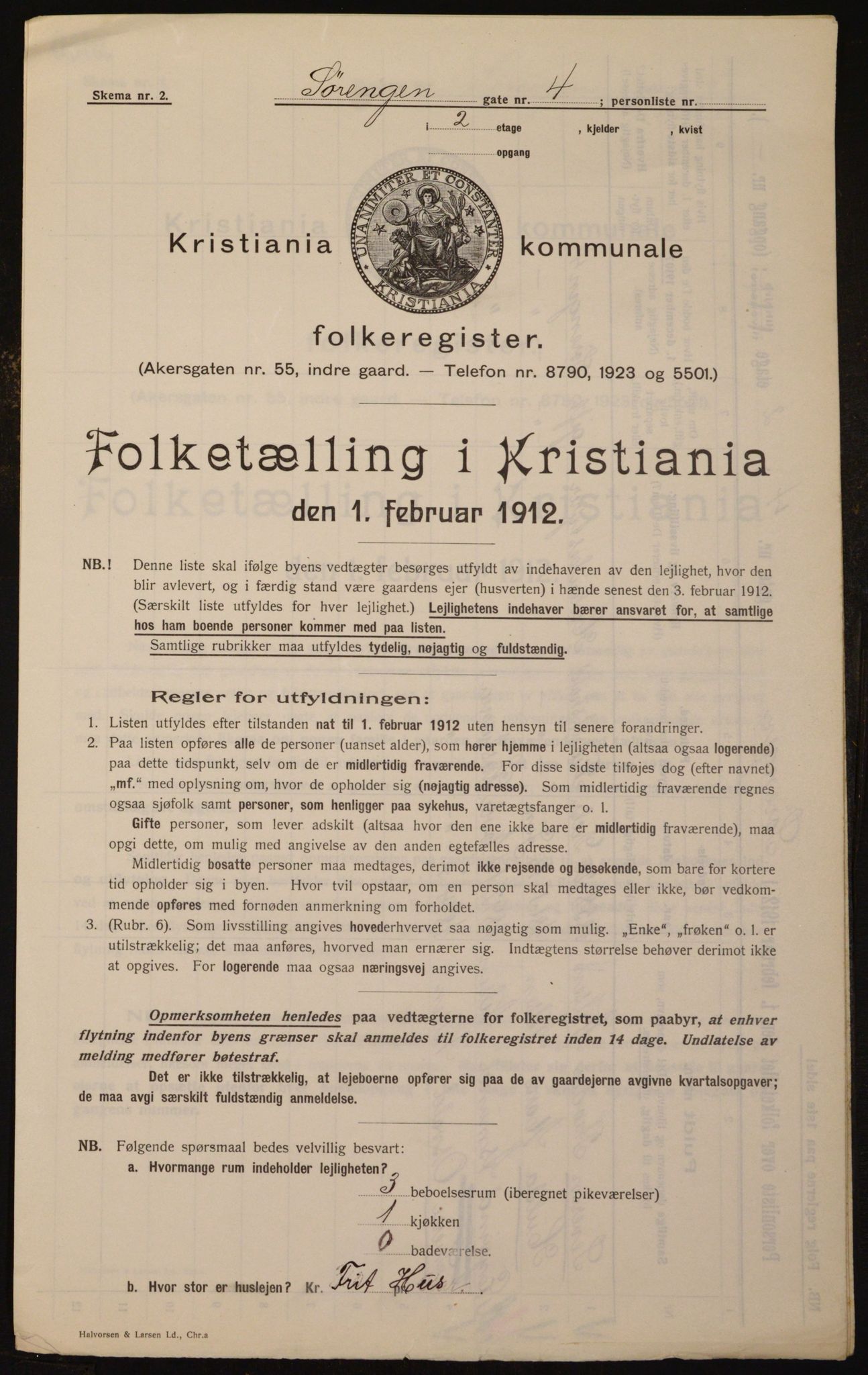 OBA, Municipal Census 1912 for Kristiania, 1912, p. 106459