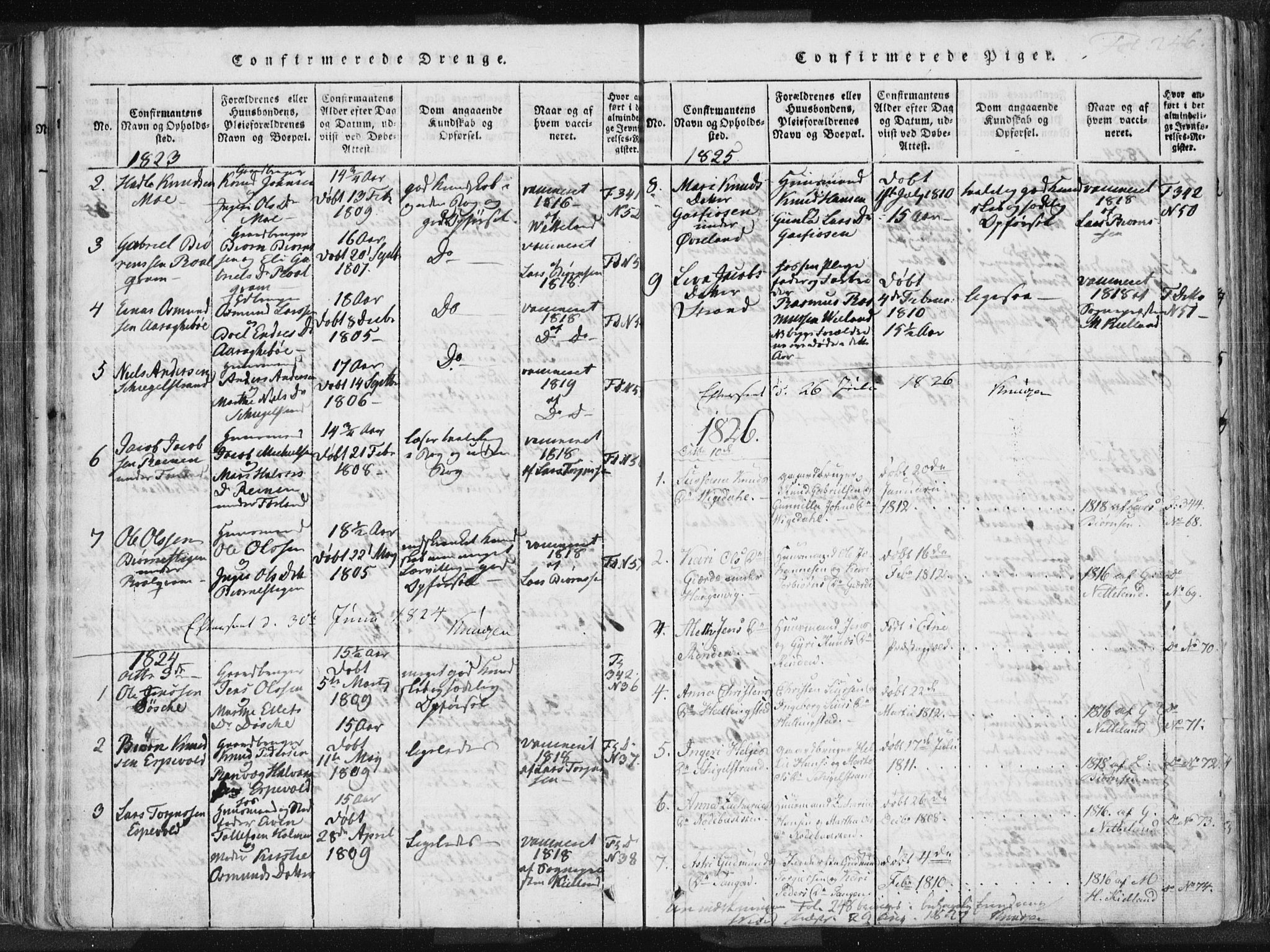 Vikedal sokneprestkontor, SAST/A-101840/01/IV: Parish register (official) no. A 3, 1817-1850, p. 246