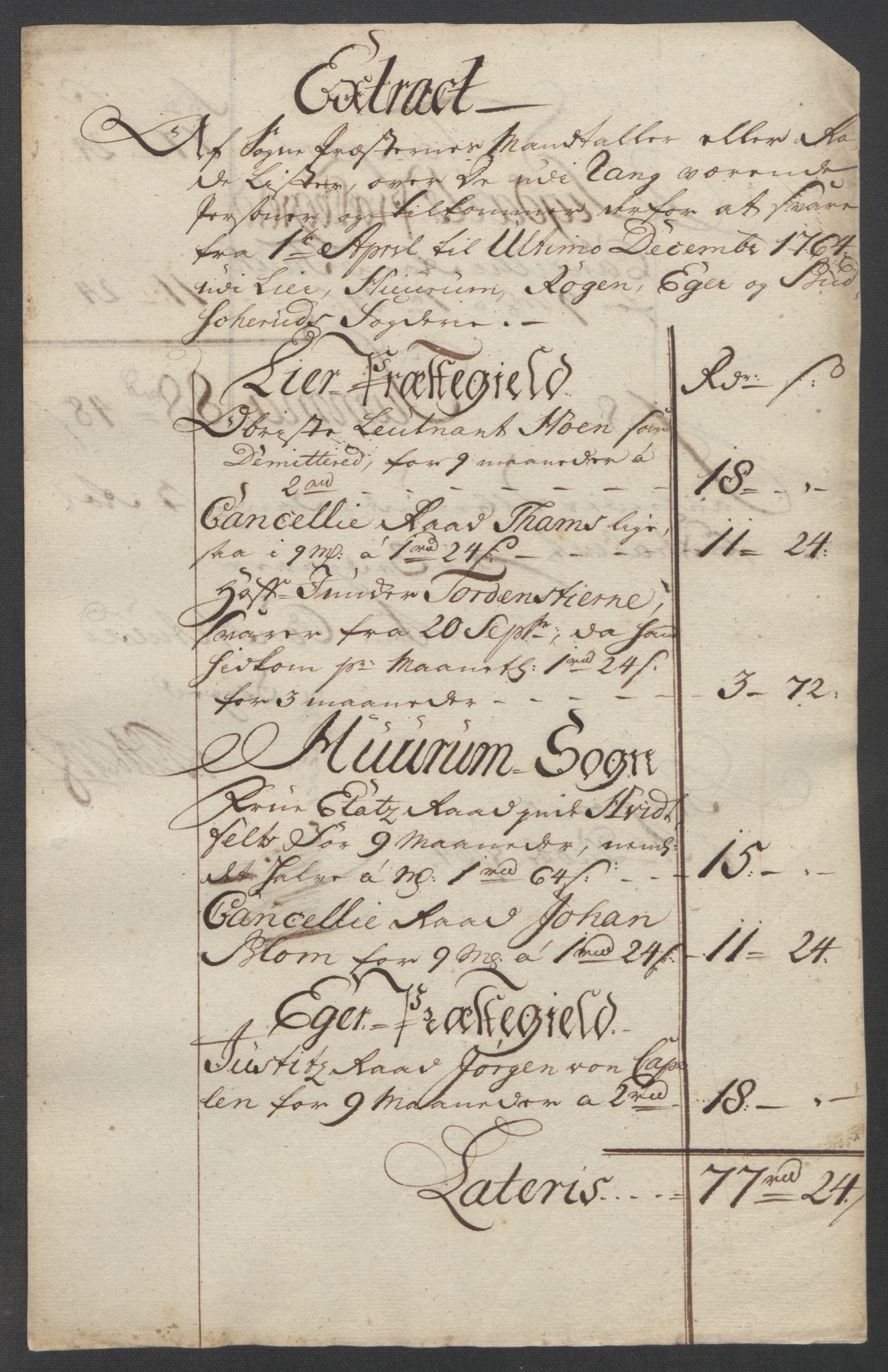 Rentekammeret inntil 1814, Reviderte regnskaper, Fogderegnskap, RA/EA-4092/R31/L1833: Ekstraskatten Hurum, Røyken, Eiker, Lier og Buskerud, 1762-1764, p. 213