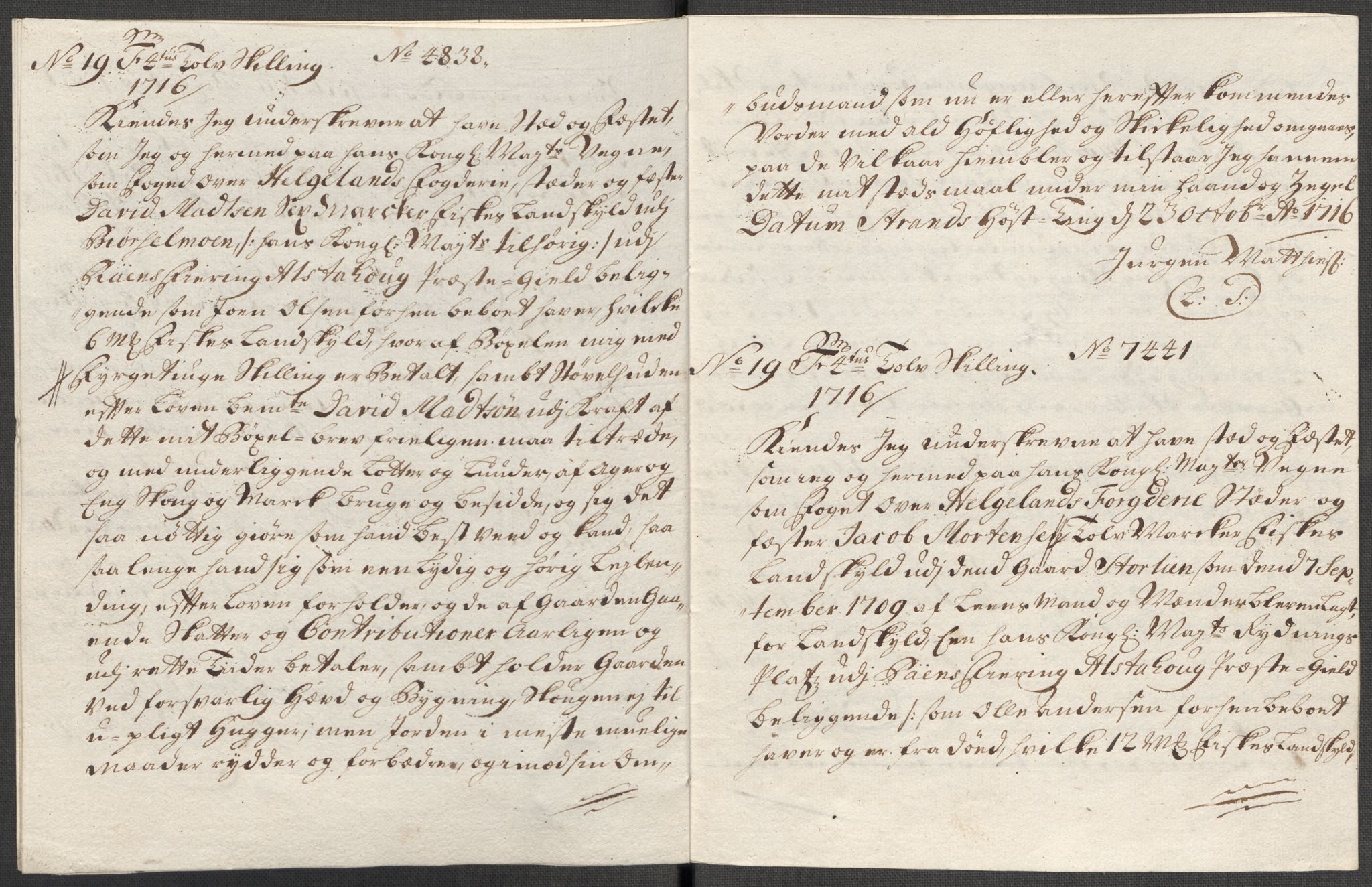 Rentekammeret inntil 1814, Reviderte regnskaper, Fogderegnskap, AV/RA-EA-4092/R65/L4514: Fogderegnskap Helgeland, 1716, p. 235