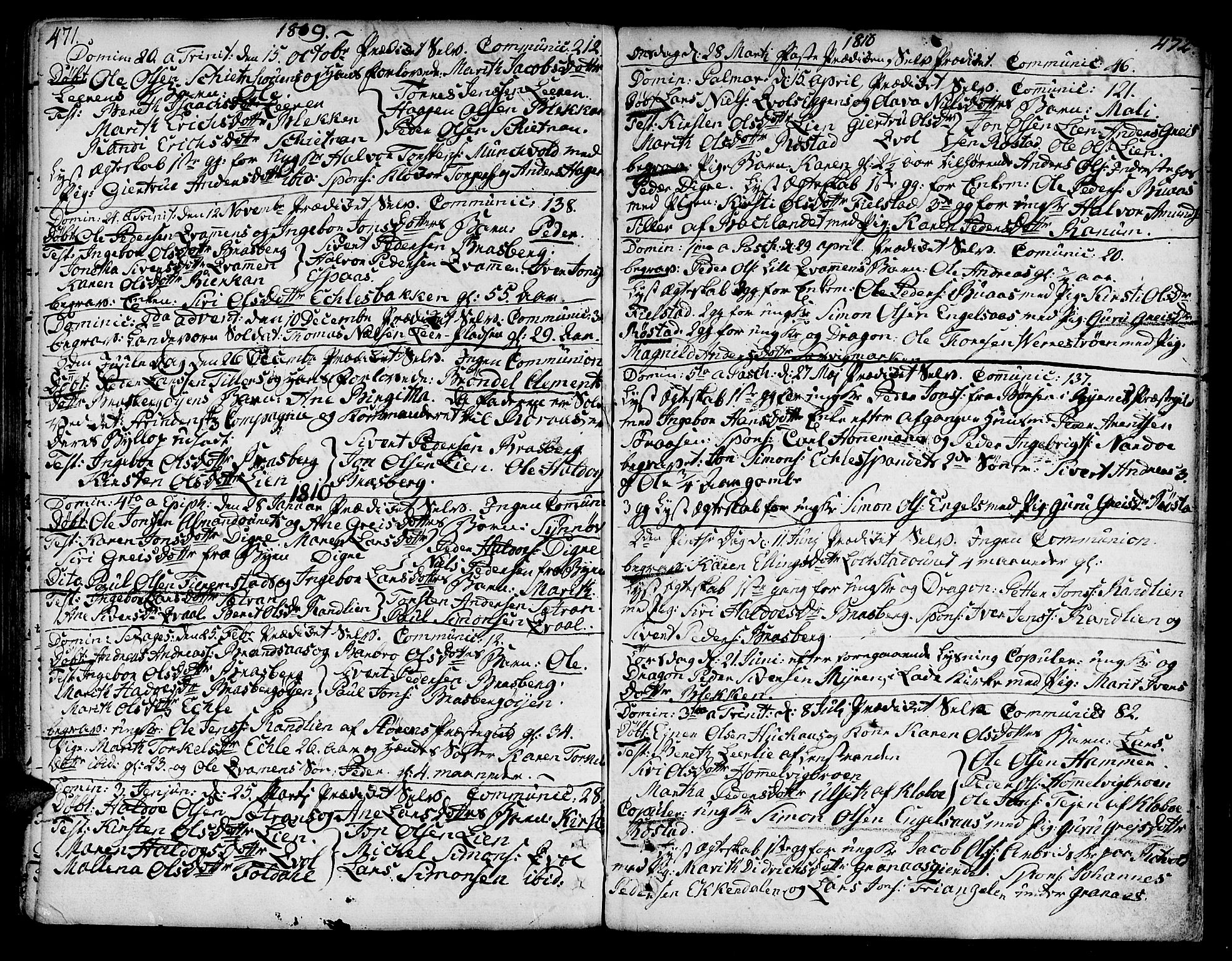 Ministerialprotokoller, klokkerbøker og fødselsregistre - Sør-Trøndelag, AV/SAT-A-1456/606/L0282: Parish register (official) no. 606A02 /3, 1781-1817, p. 471-472