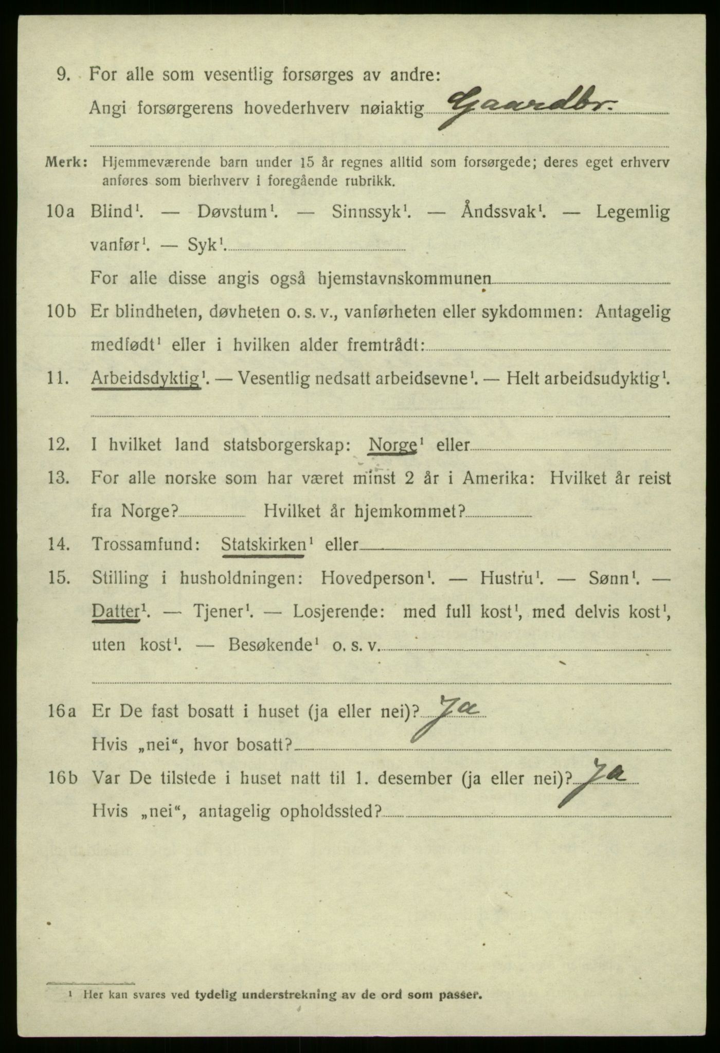 SAB, 1920 census for Jølster, 1920, p. 1963