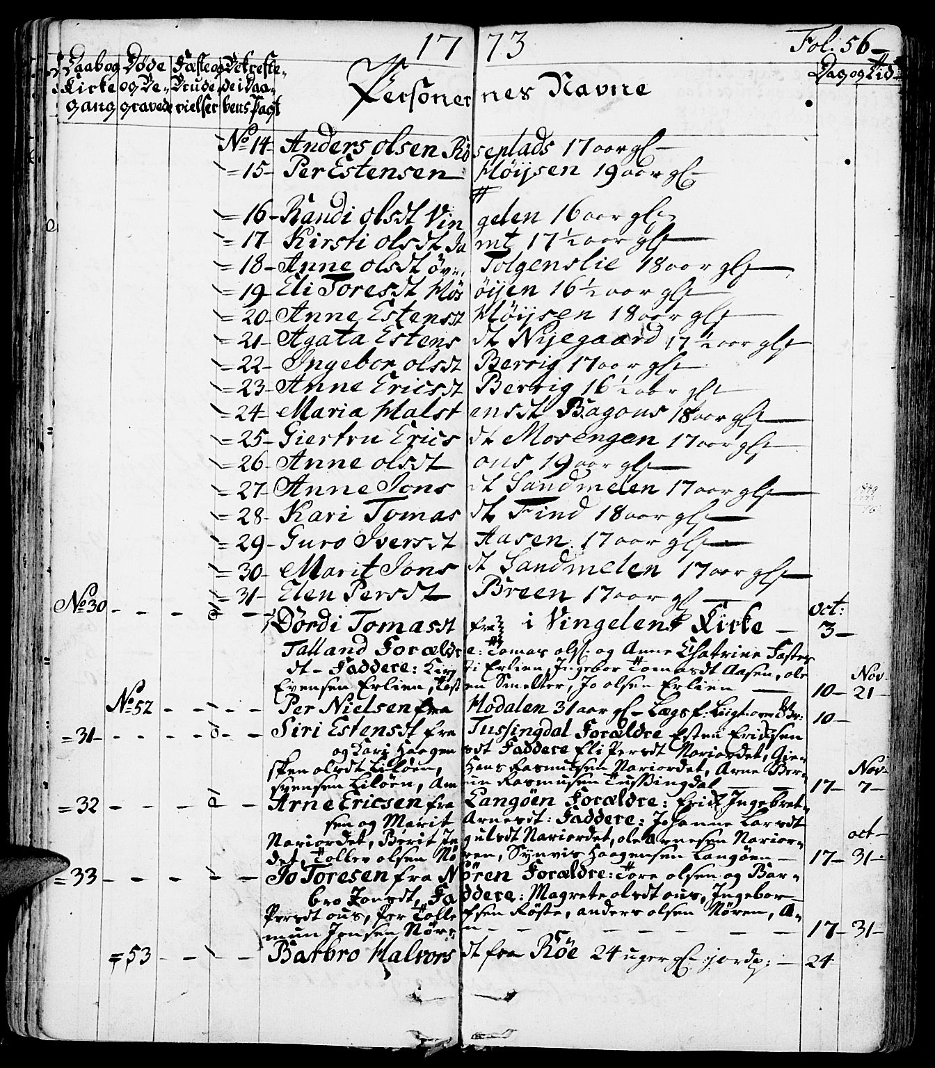 Tolga prestekontor, AV/SAH-PREST-062/K/L0002: Parish register (official) no. 2, 1768-1786, p. 56