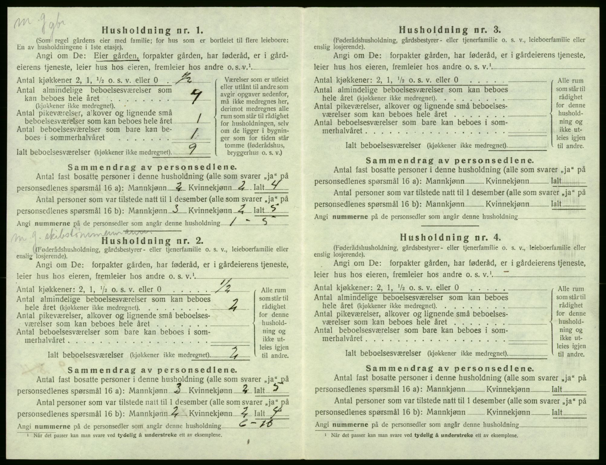 SAB, 1920 census for Stord, 1920, p. 109