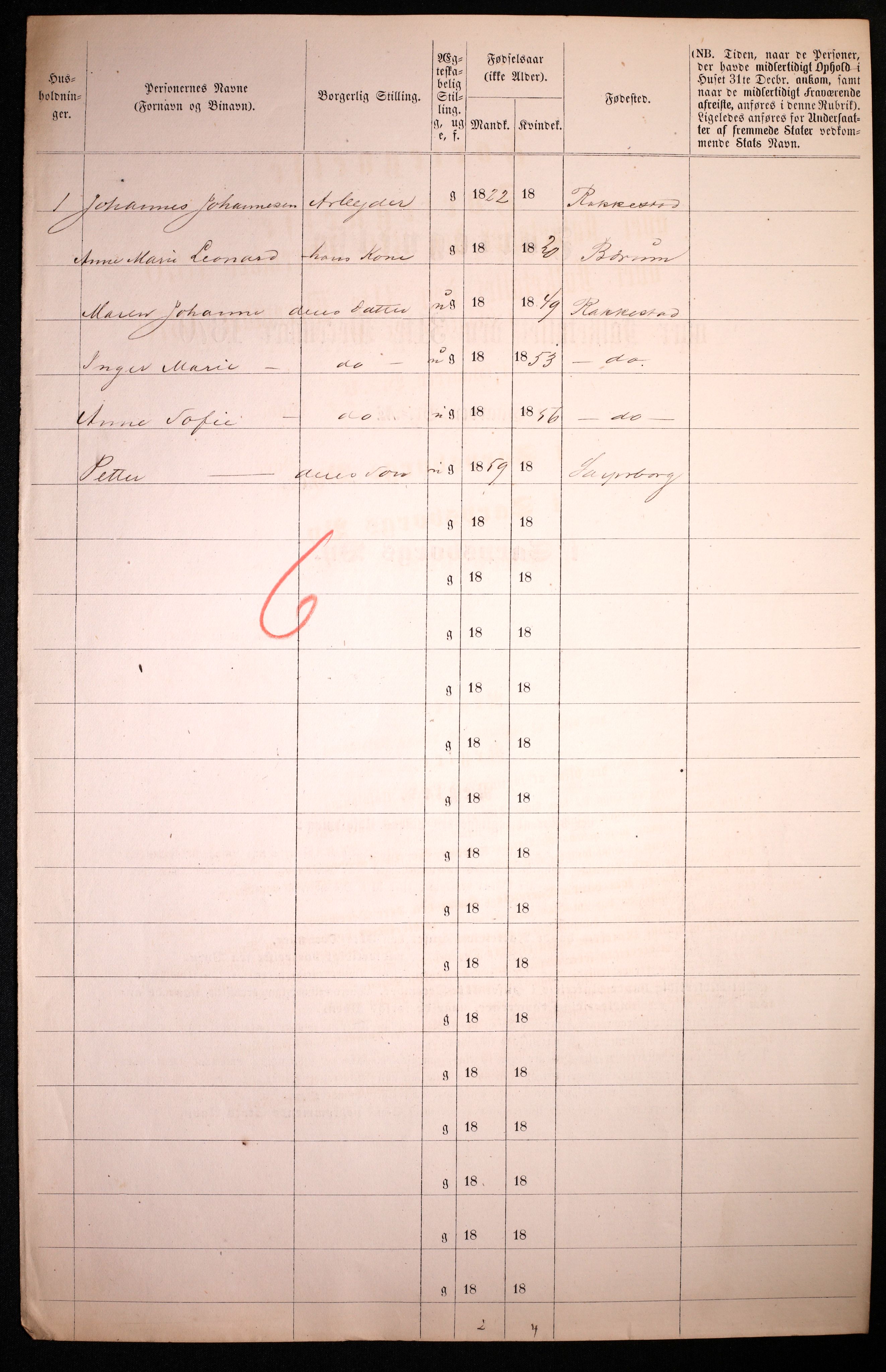 RA, 1870 census for 0102 Sarpsborg, 1870, p. 330