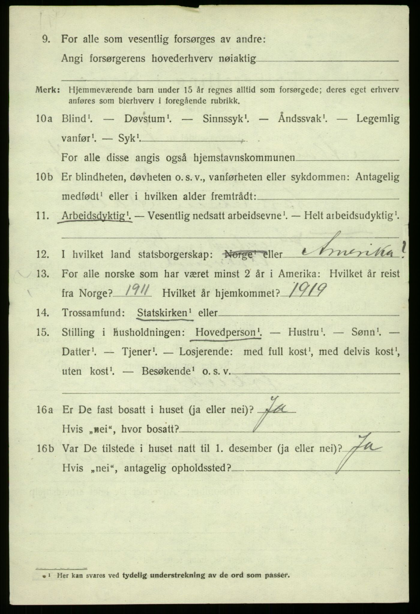 SAB, 1920 census for Alversund, 1920, p. 3851