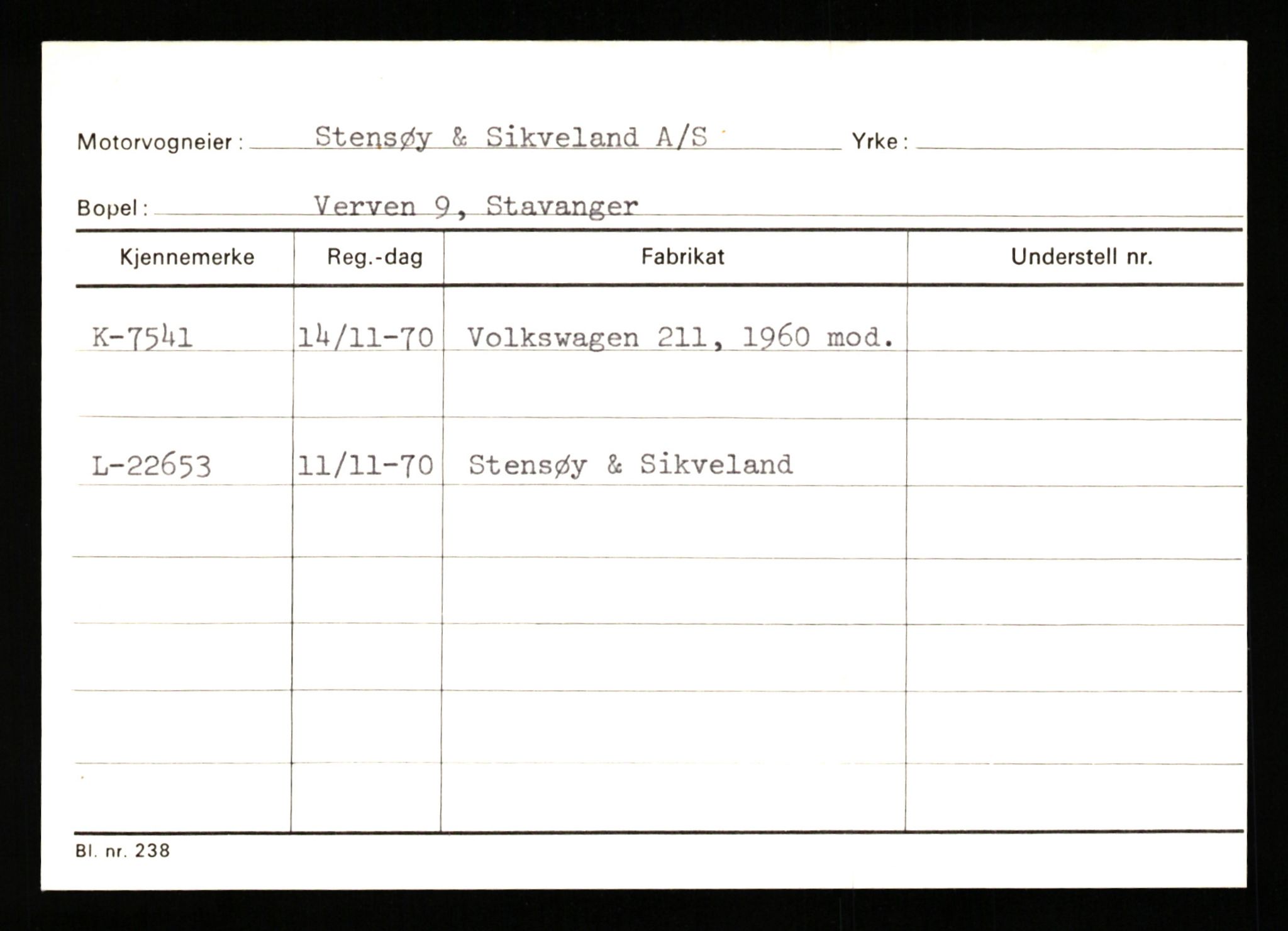 Stavanger trafikkstasjon, AV/SAST-A-101942/0/G/L0002: Registreringsnummer: 5791 - 10405, 1930-1971, p. 837