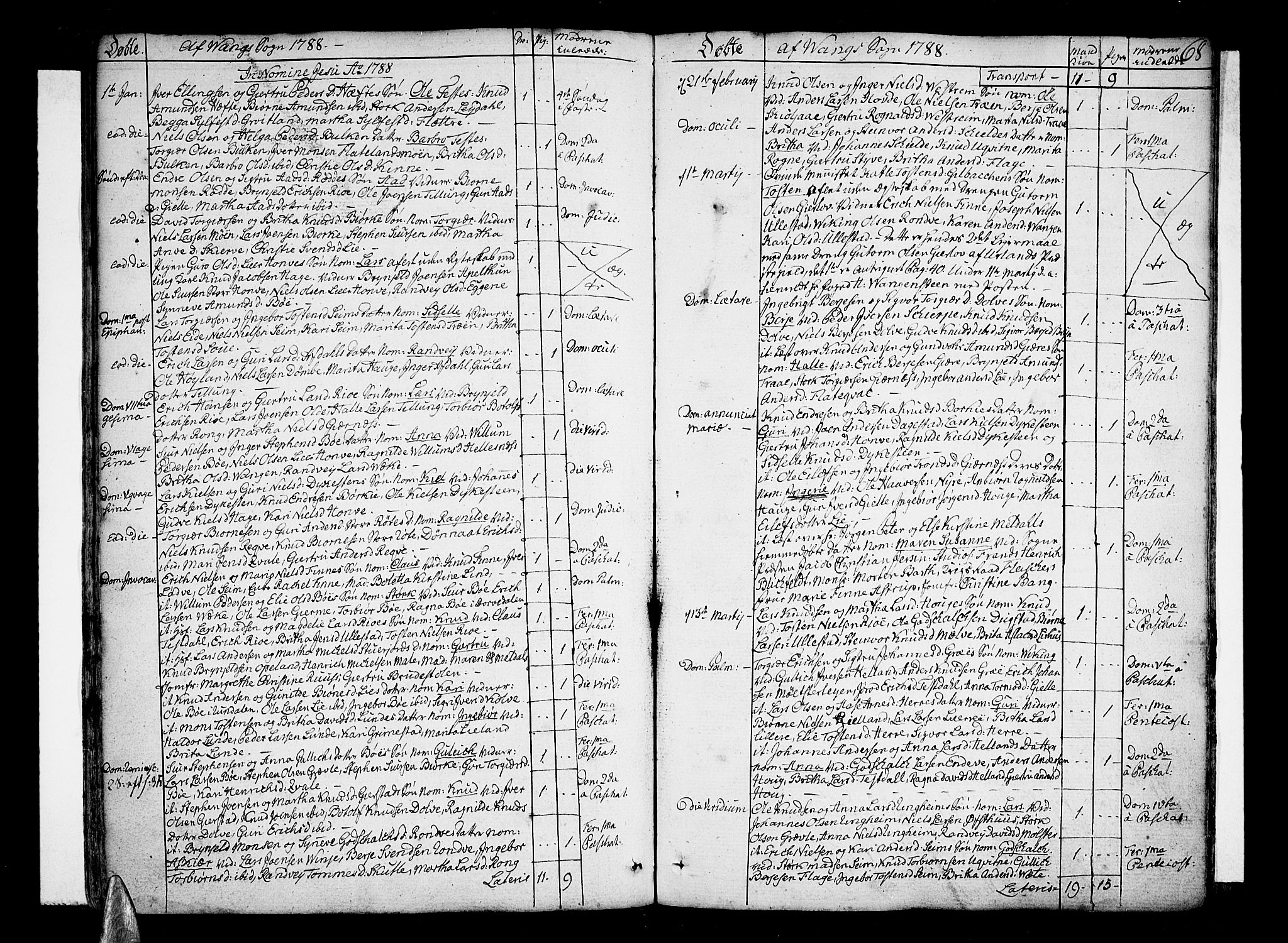 Voss sokneprestembete, SAB/A-79001/H/Haa: Parish register (official) no. A 9, 1780-1810, p. 68