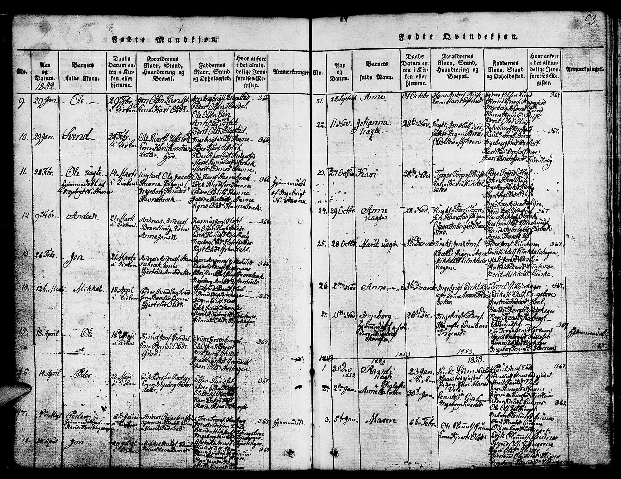 Ministerialprotokoller, klokkerbøker og fødselsregistre - Sør-Trøndelag, SAT/A-1456/674/L0874: Parish register (copy) no. 674C01, 1816-1860, p. 93