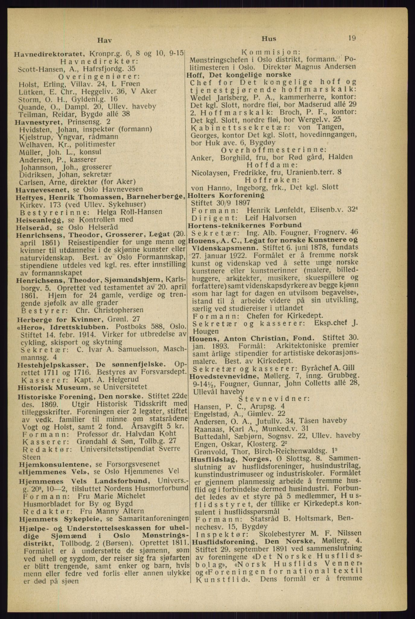 Kristiania/Oslo adressebok, PUBL/-, 1933, p. 19