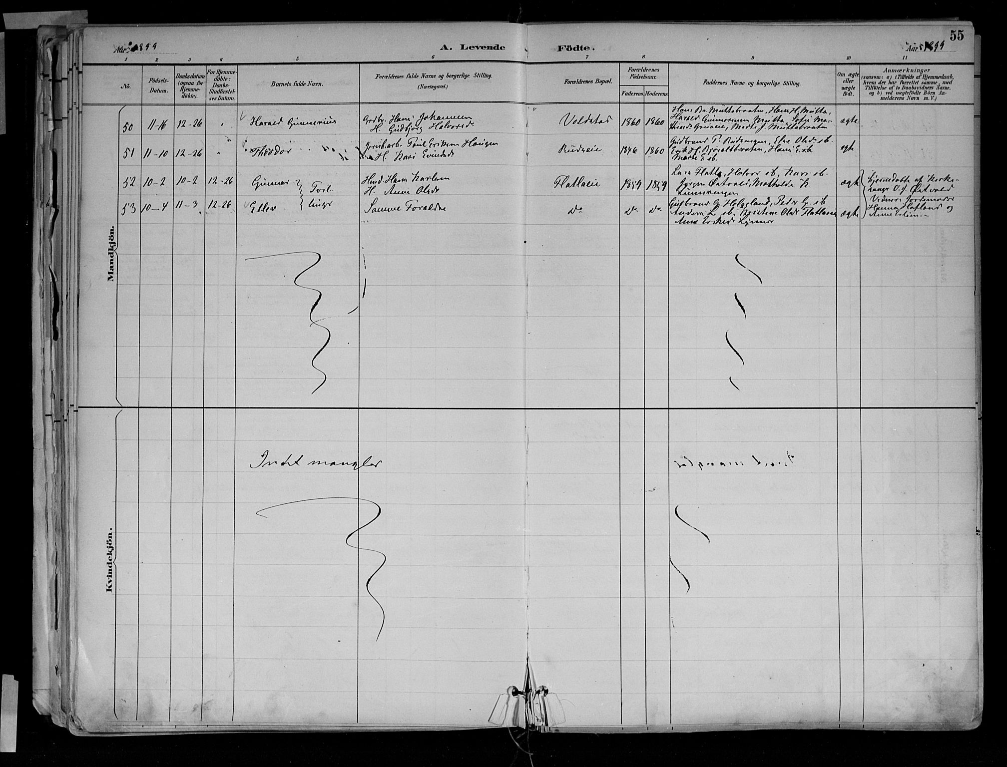 Jevnaker prestekontor, AV/SAH-PREST-116/H/Ha/Haa/L0010: Parish register (official) no. 10, 1891-1906, p. 55