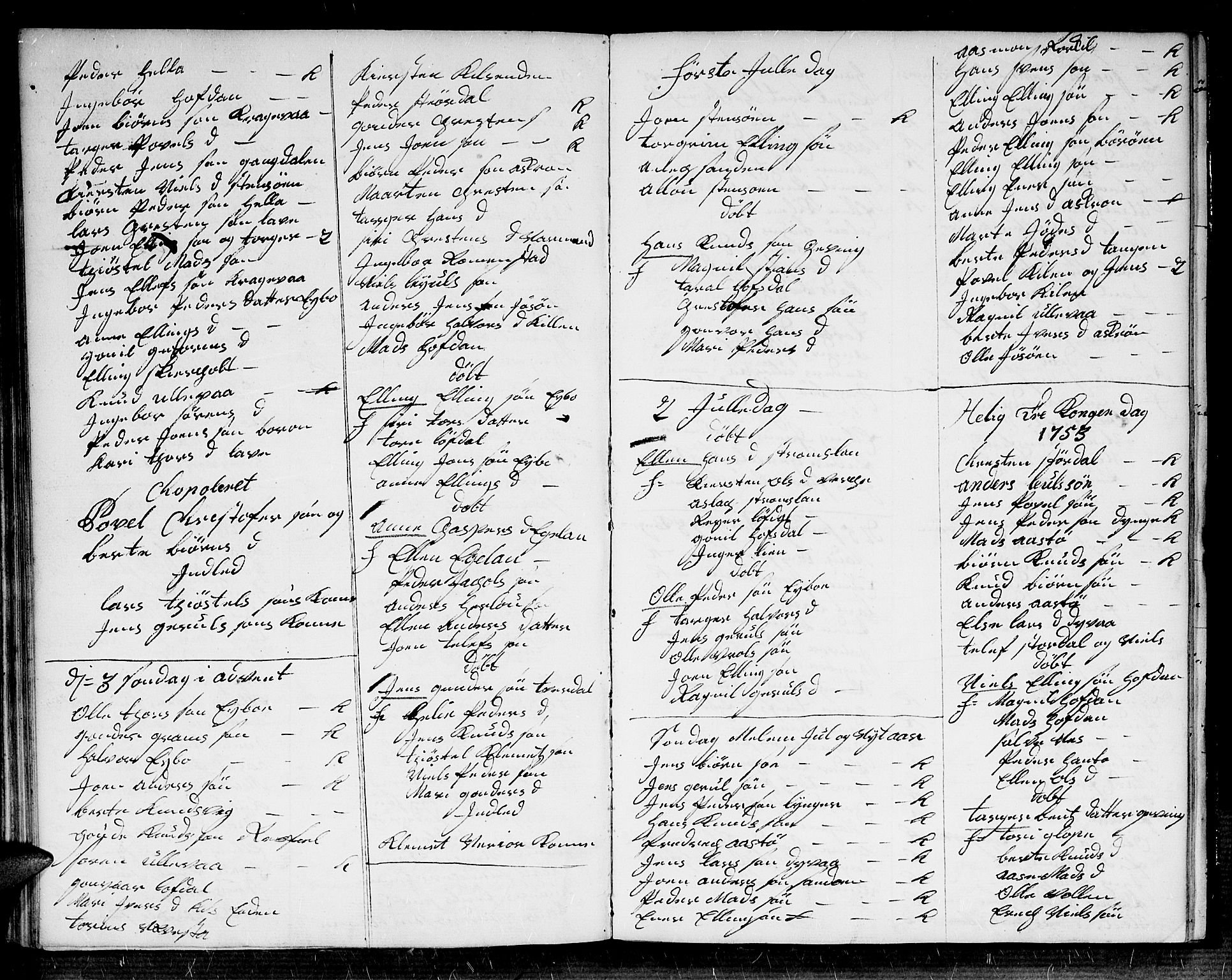 Dypvåg sokneprestkontor, AV/SAK-1111-0007/F/Fb/Fba/L0006: Parish register (copy) no. B 6, 1746-1762, p. 49