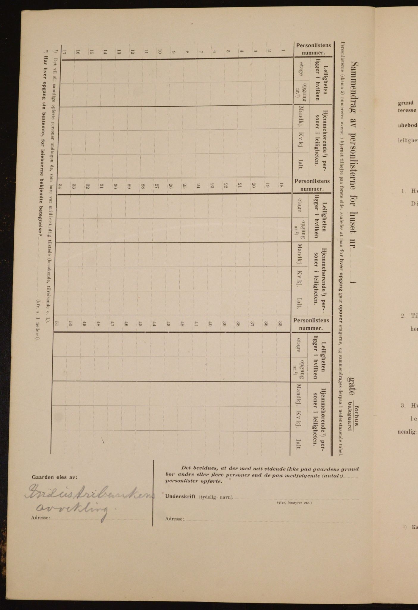 OBA, Municipal Census 1910 for Kristiania, 1910, p. 117829