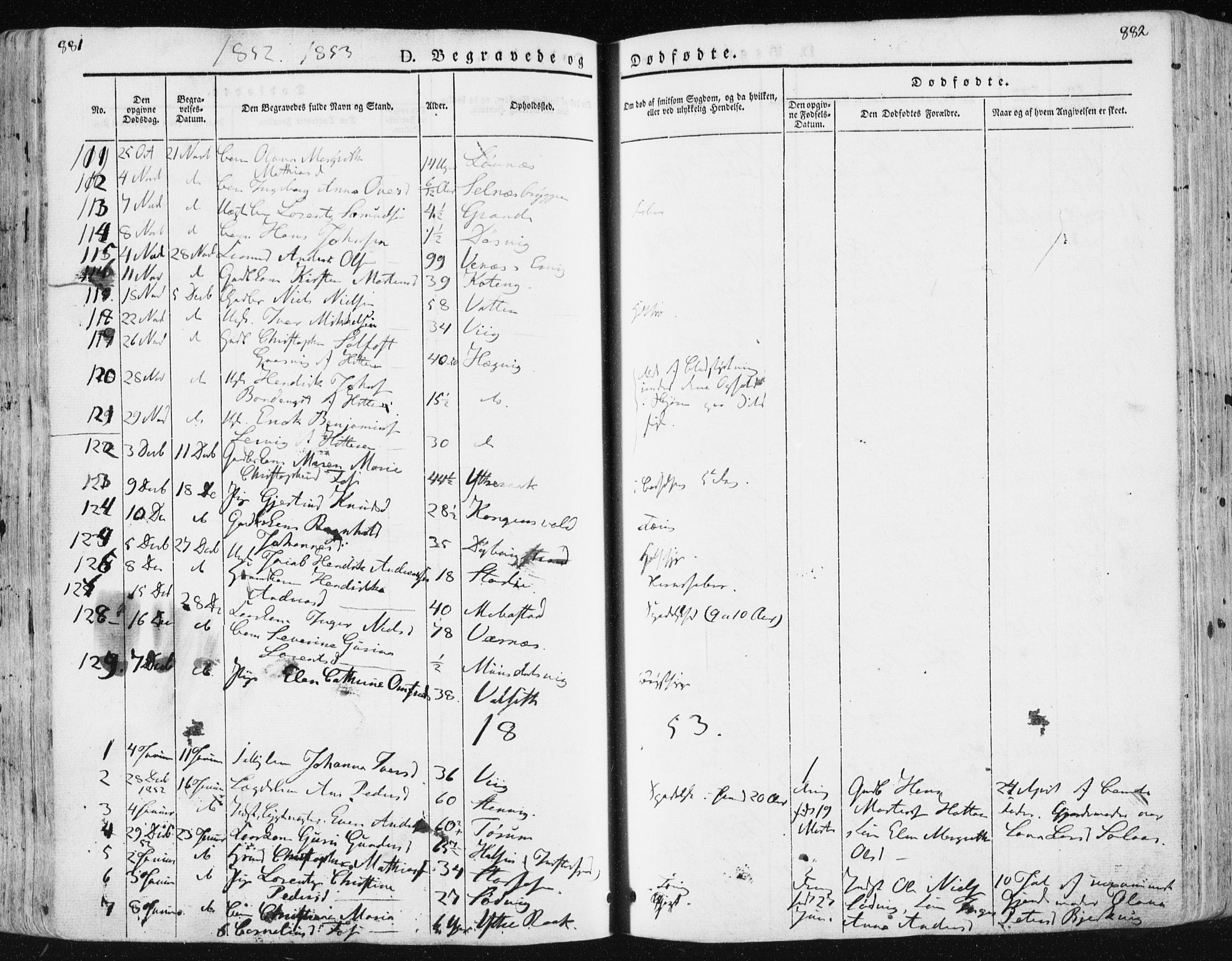 Ministerialprotokoller, klokkerbøker og fødselsregistre - Sør-Trøndelag, AV/SAT-A-1456/659/L0736: Parish register (official) no. 659A06, 1842-1856, p. 881-882