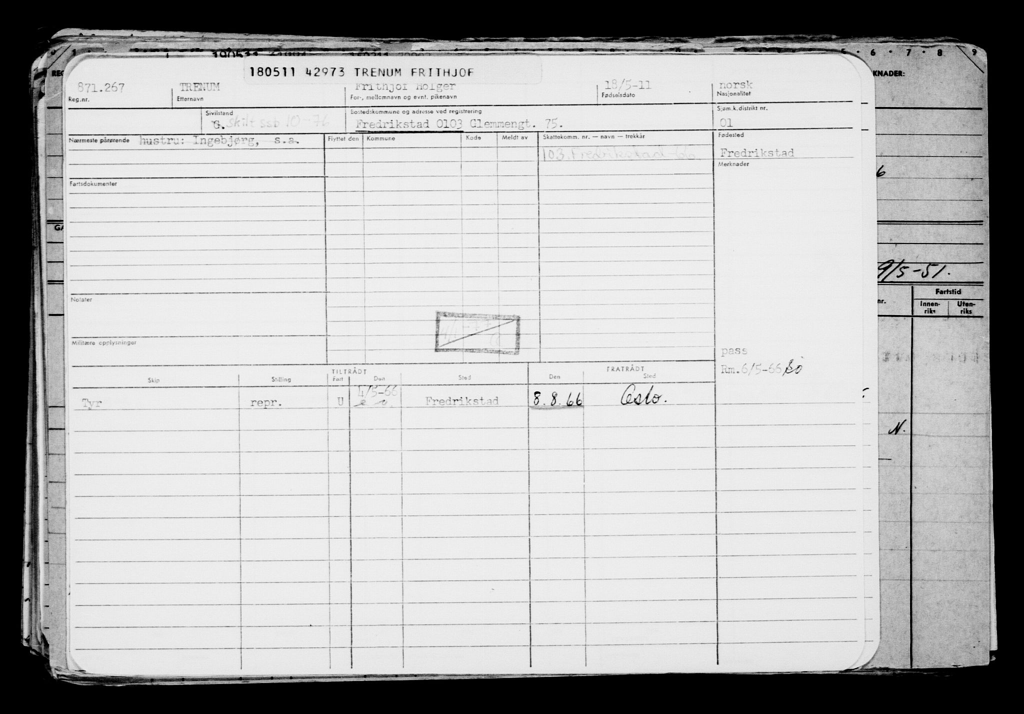 Direktoratet for sjømenn, AV/RA-S-3545/G/Gb/L0096: Hovedkort, 1911, p. 294