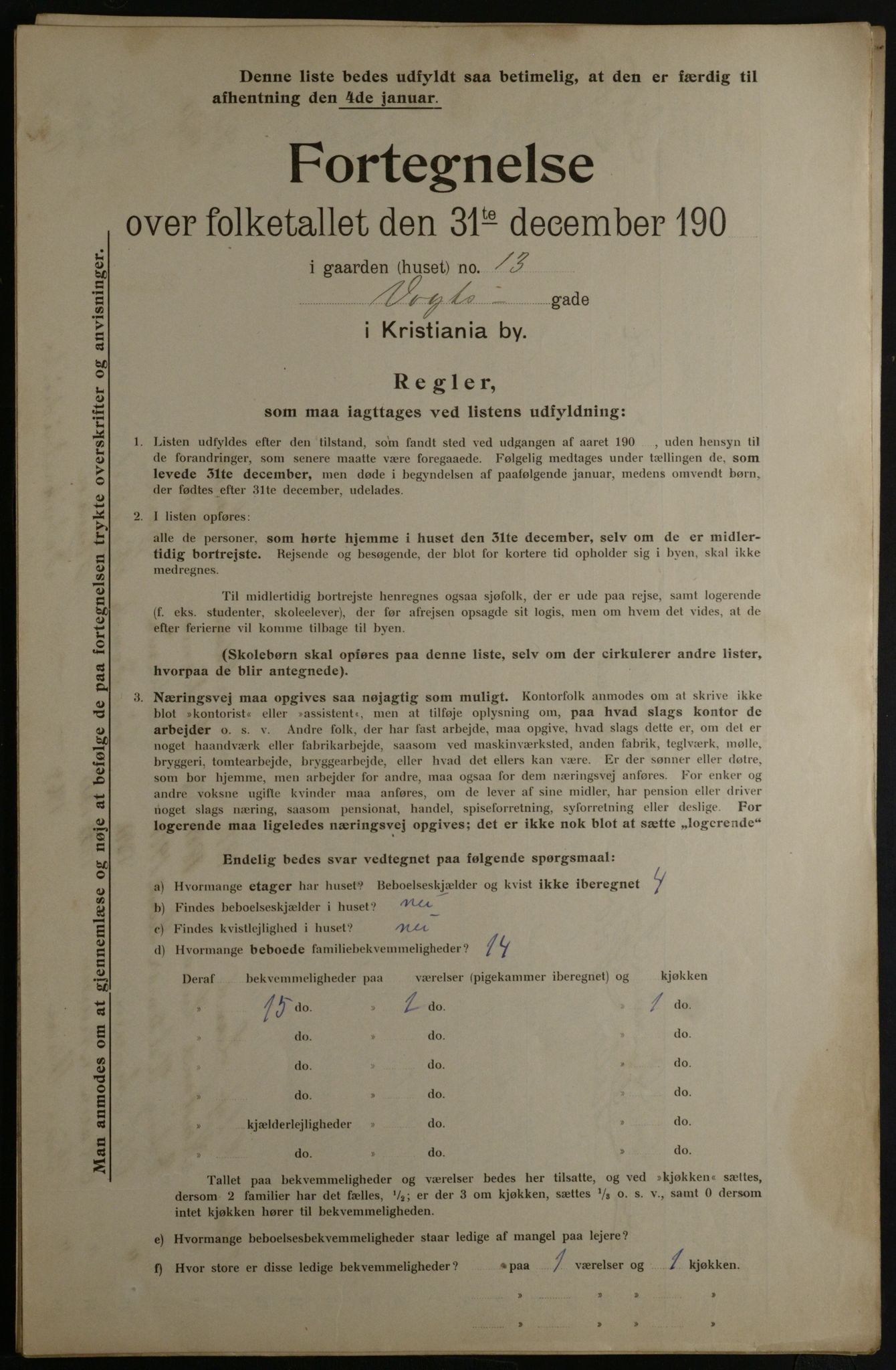 OBA, Municipal Census 1901 for Kristiania, 1901, p. 19081